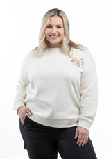 Women's Gabriella Oversized Graphic Crewneck with Organic Cotton and Recycled Polyester - Plus SIze - LIV Outdoor