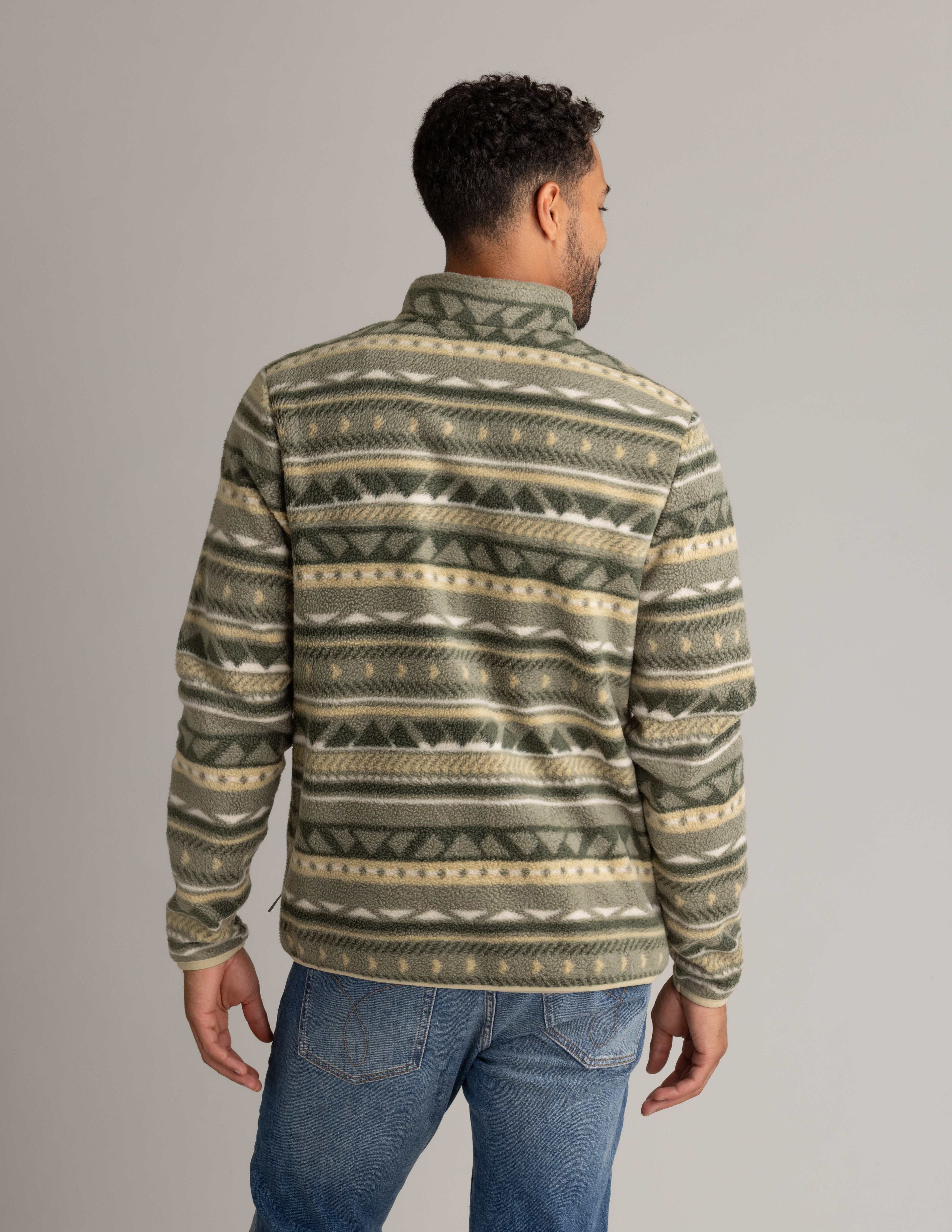 Men's Subzero Heavy Printed Fleece 1/4 ZIp Pullover - LIV Outdoor