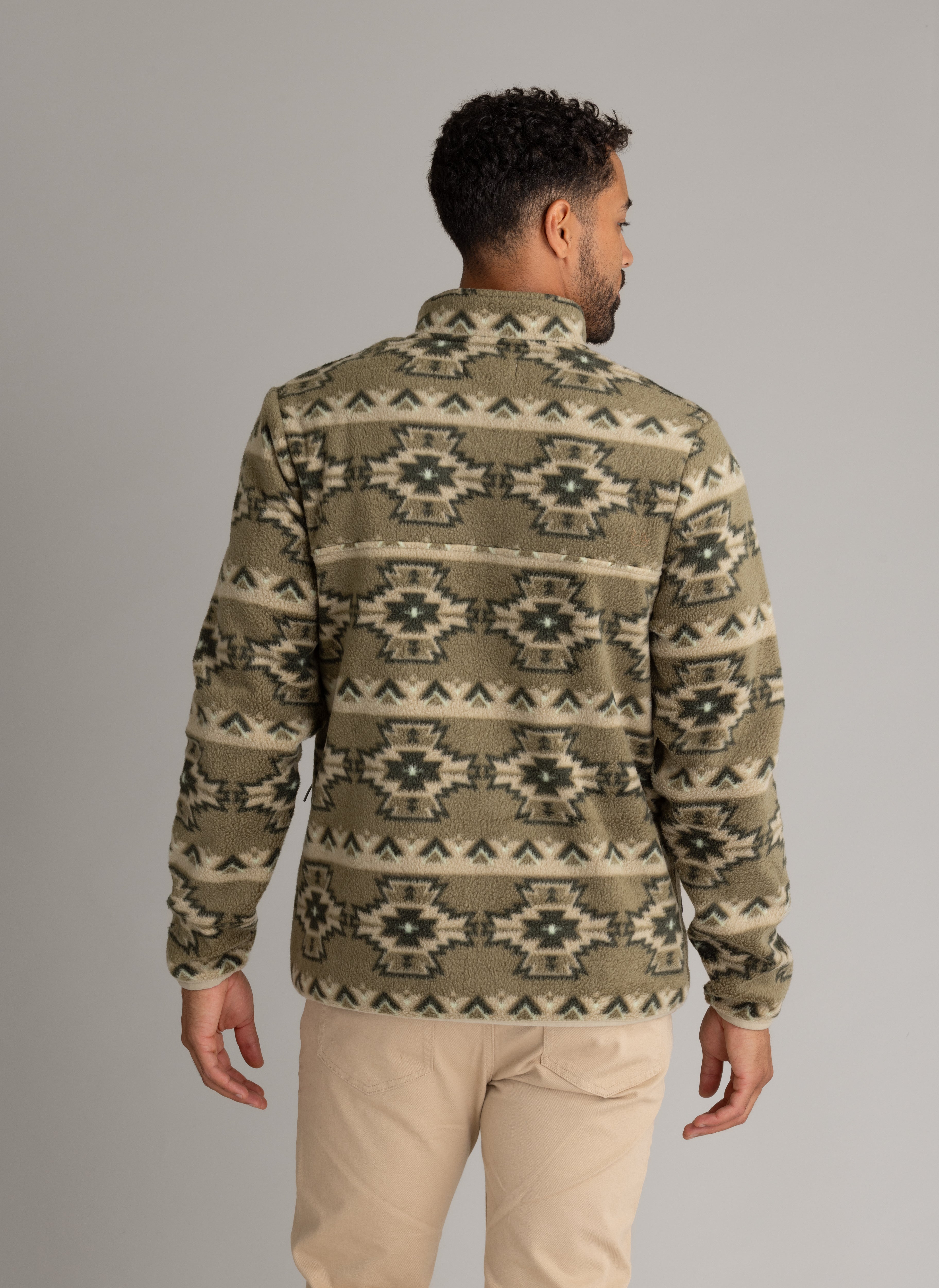 Men's Subzero Heavy Printed Fleece 1/4 ZIp Pullover - LIV Outdoor