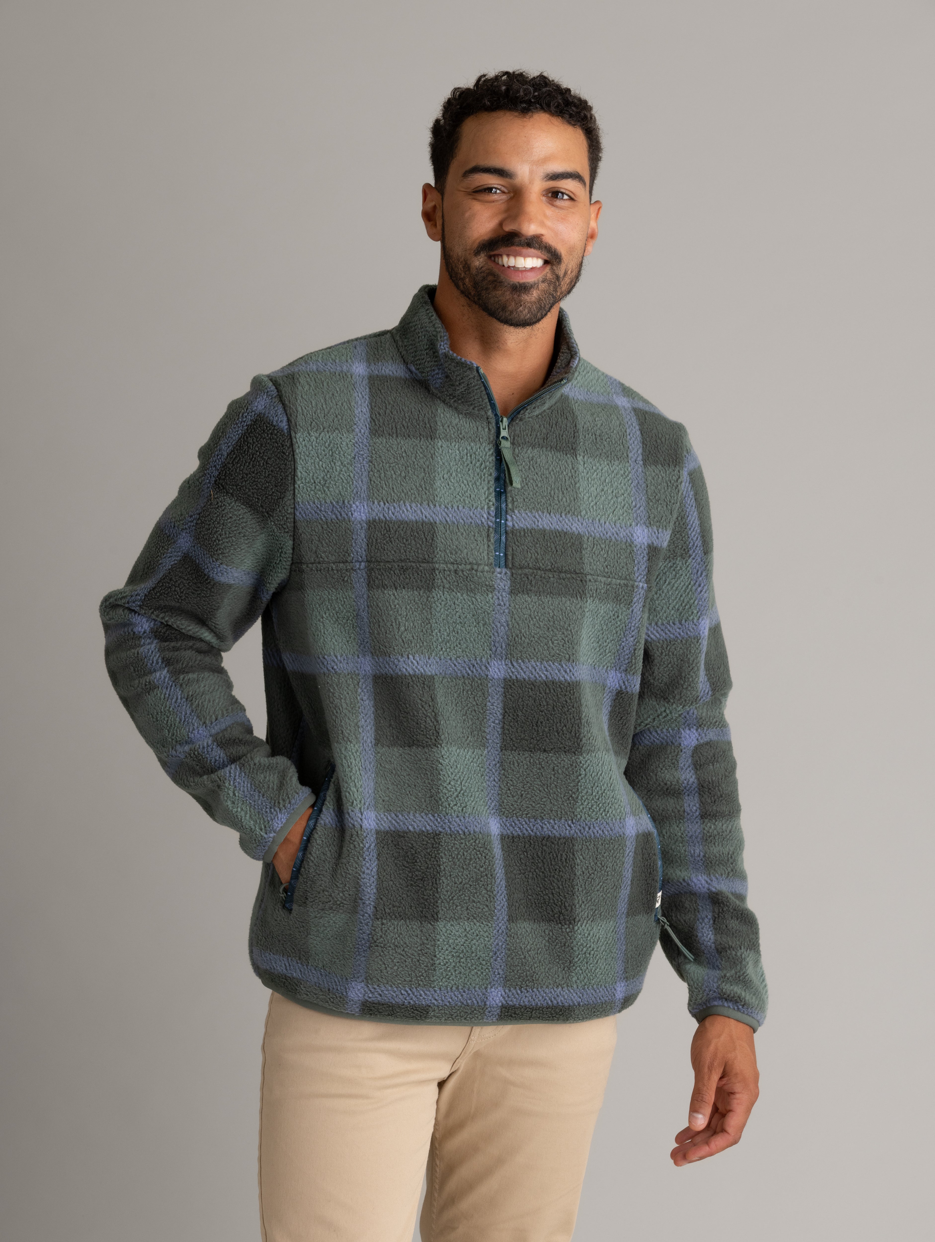 Men's Subzero Heavy Printed Fleece 1/4 ZIp Pullover - LIV Outdoor