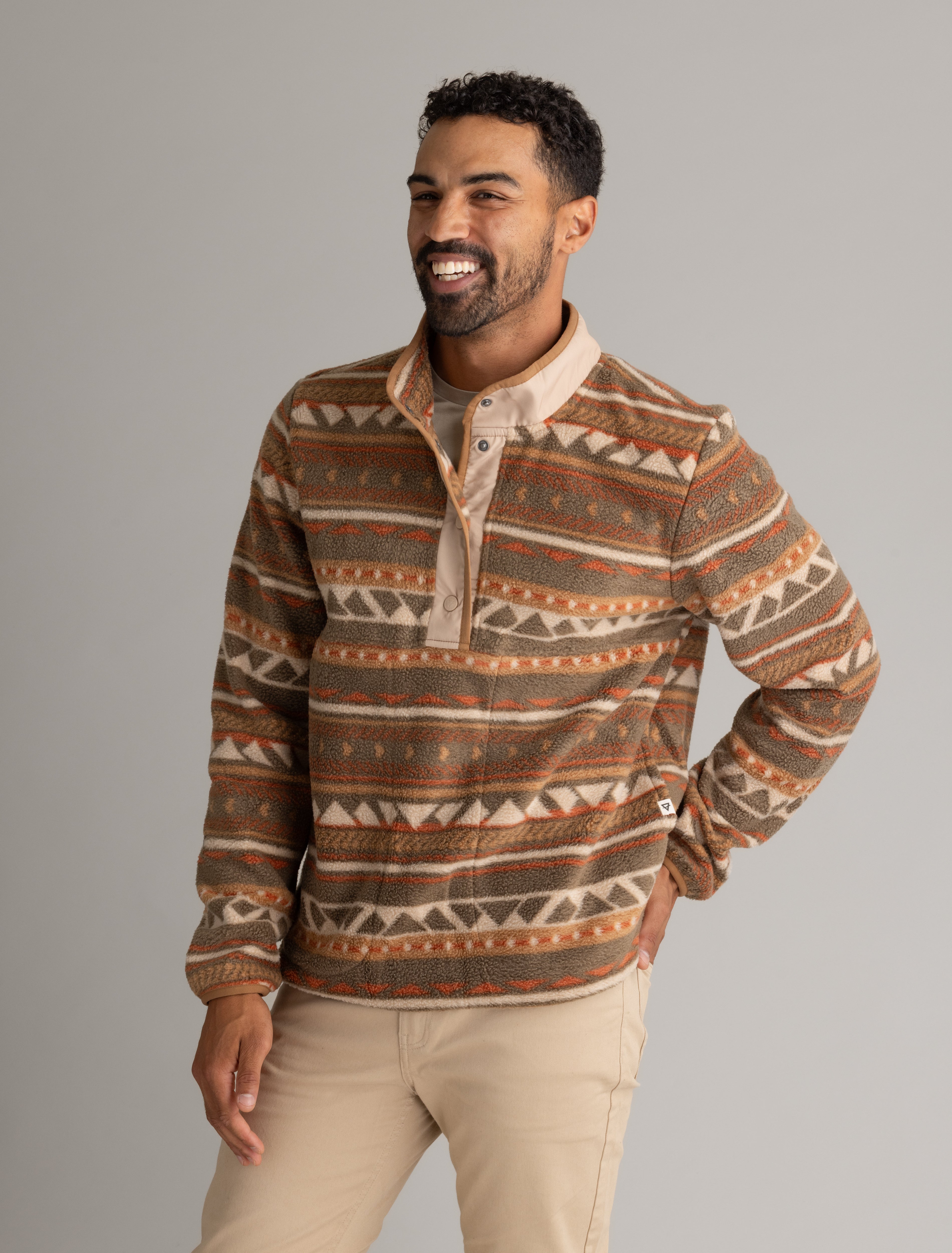 Men's Subzero Heavy Printed Fleece Snap Tee - LIV Outdoor