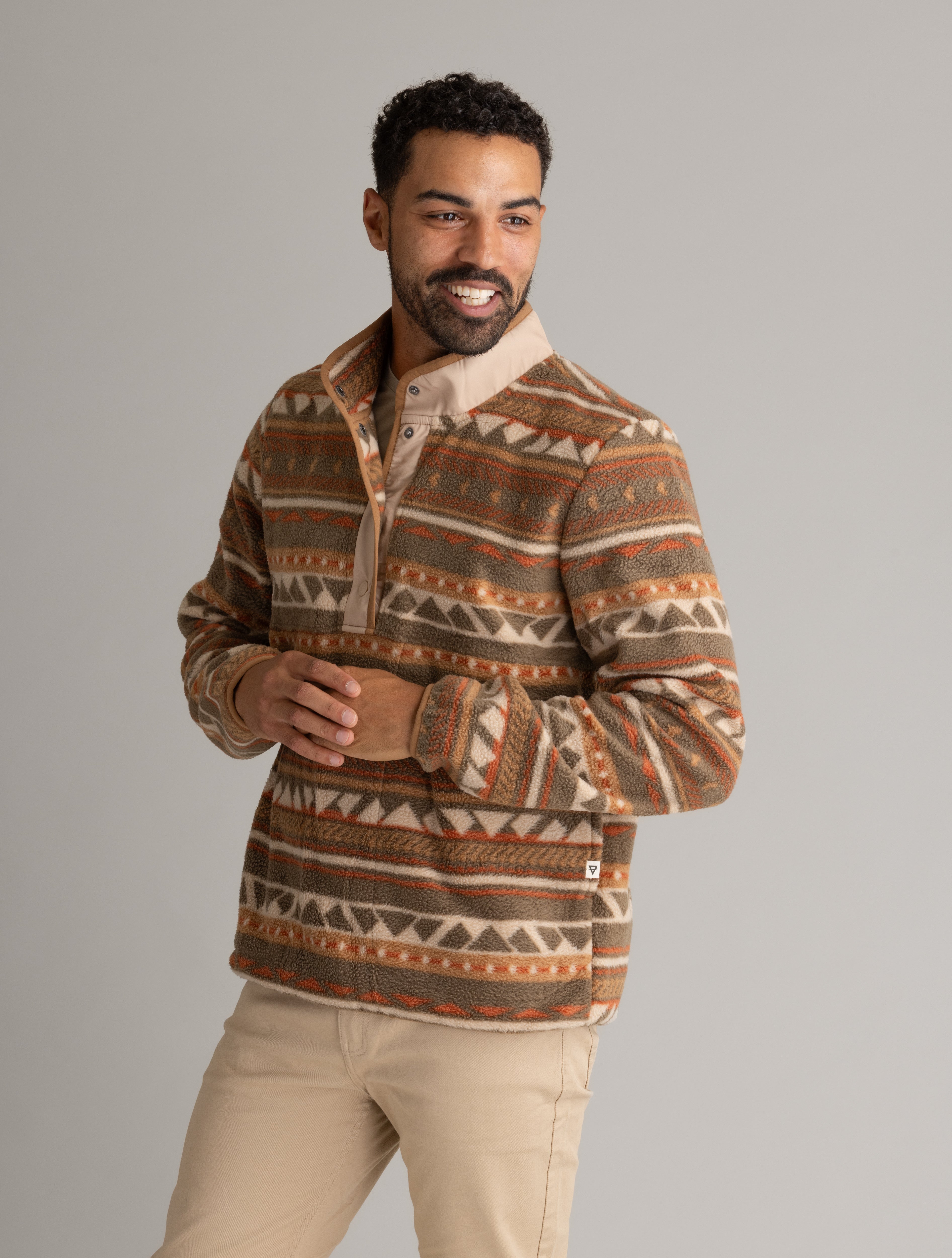 Men's Subzero Heavy Printed Fleece Snap Tee - LIV Outdoor