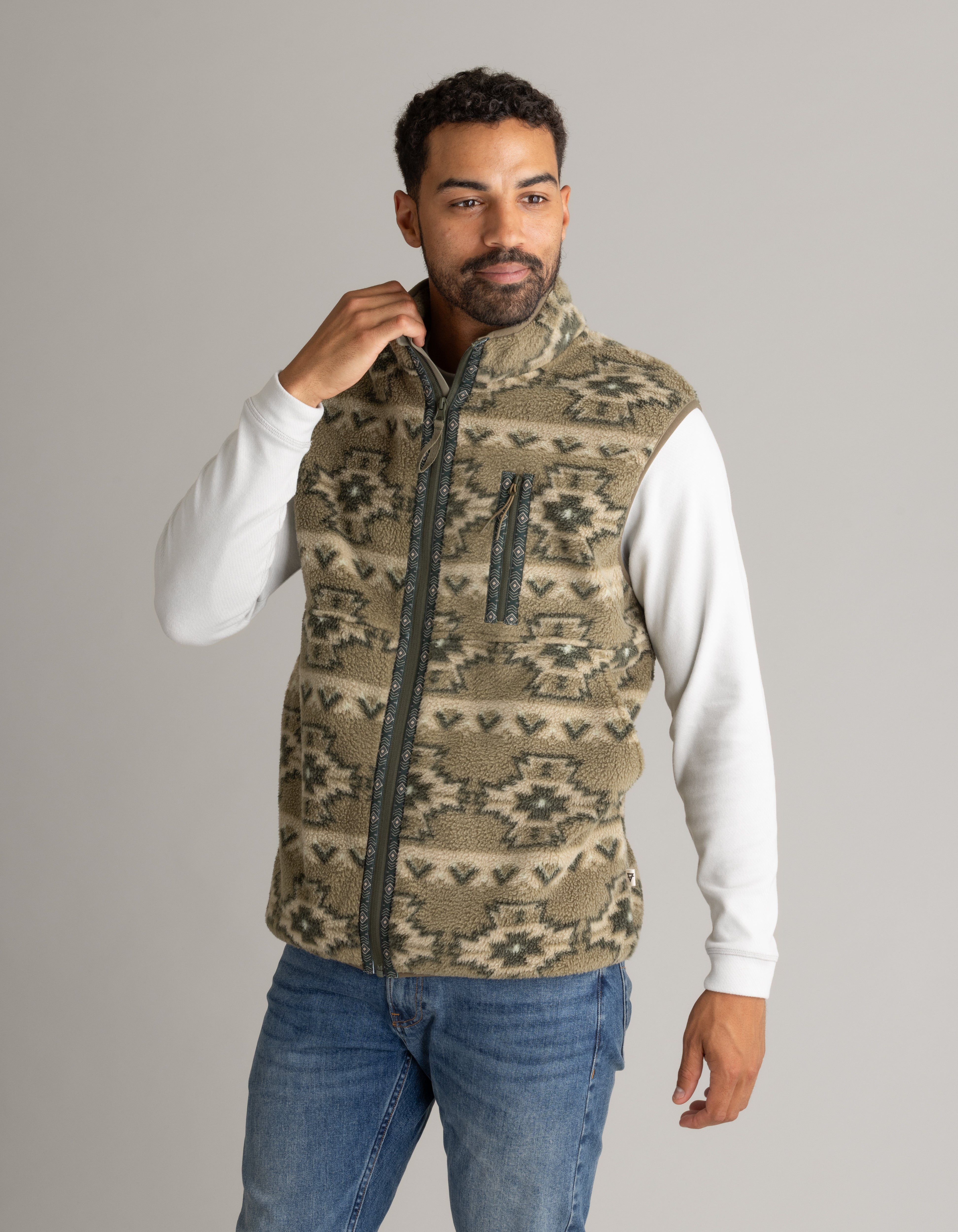 Men's Subzero Heavy Printed Fleece Vest - LIV Outdoor