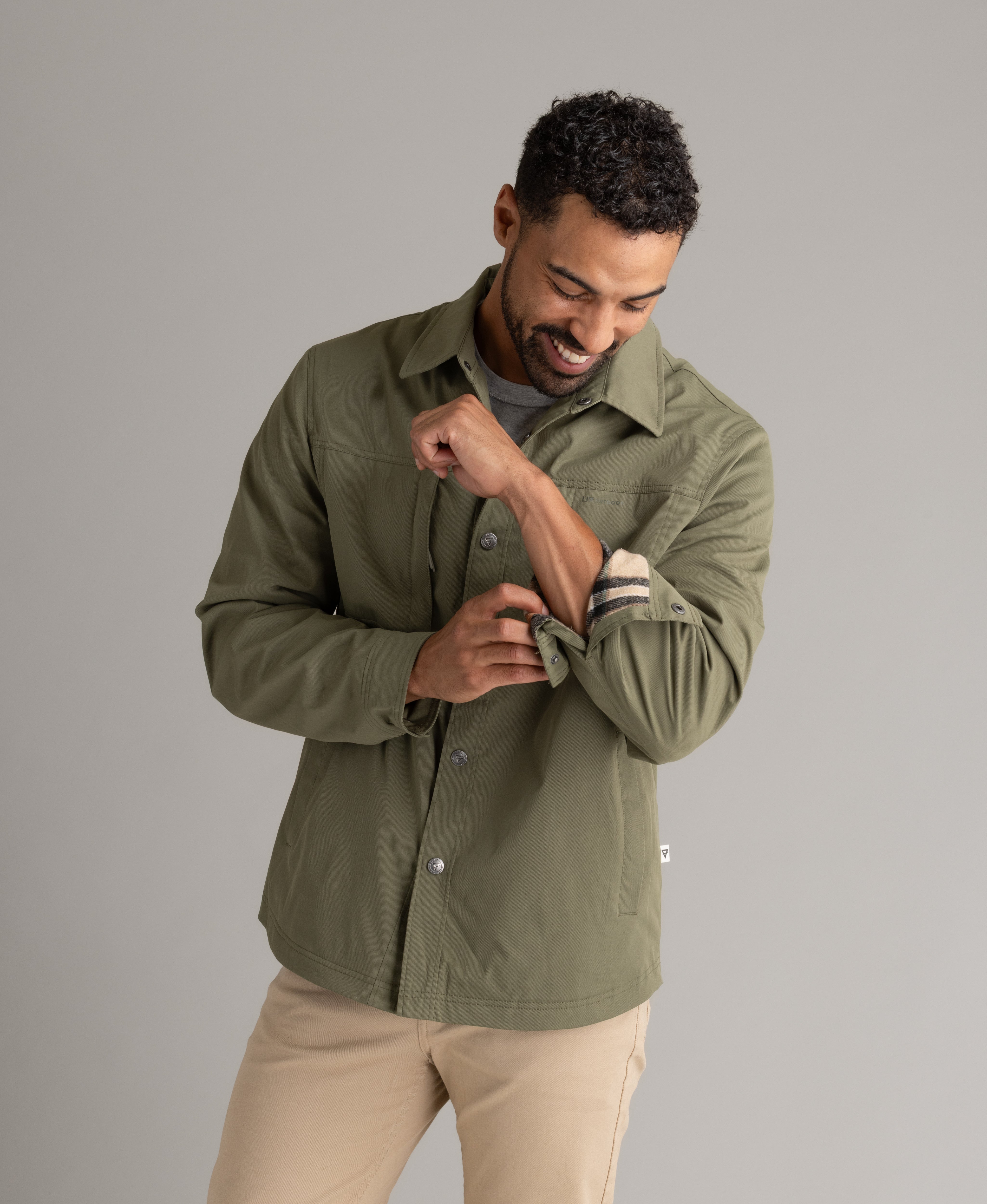 Men's Destin Flannel Lined Button Jacket - LIV Outdoor