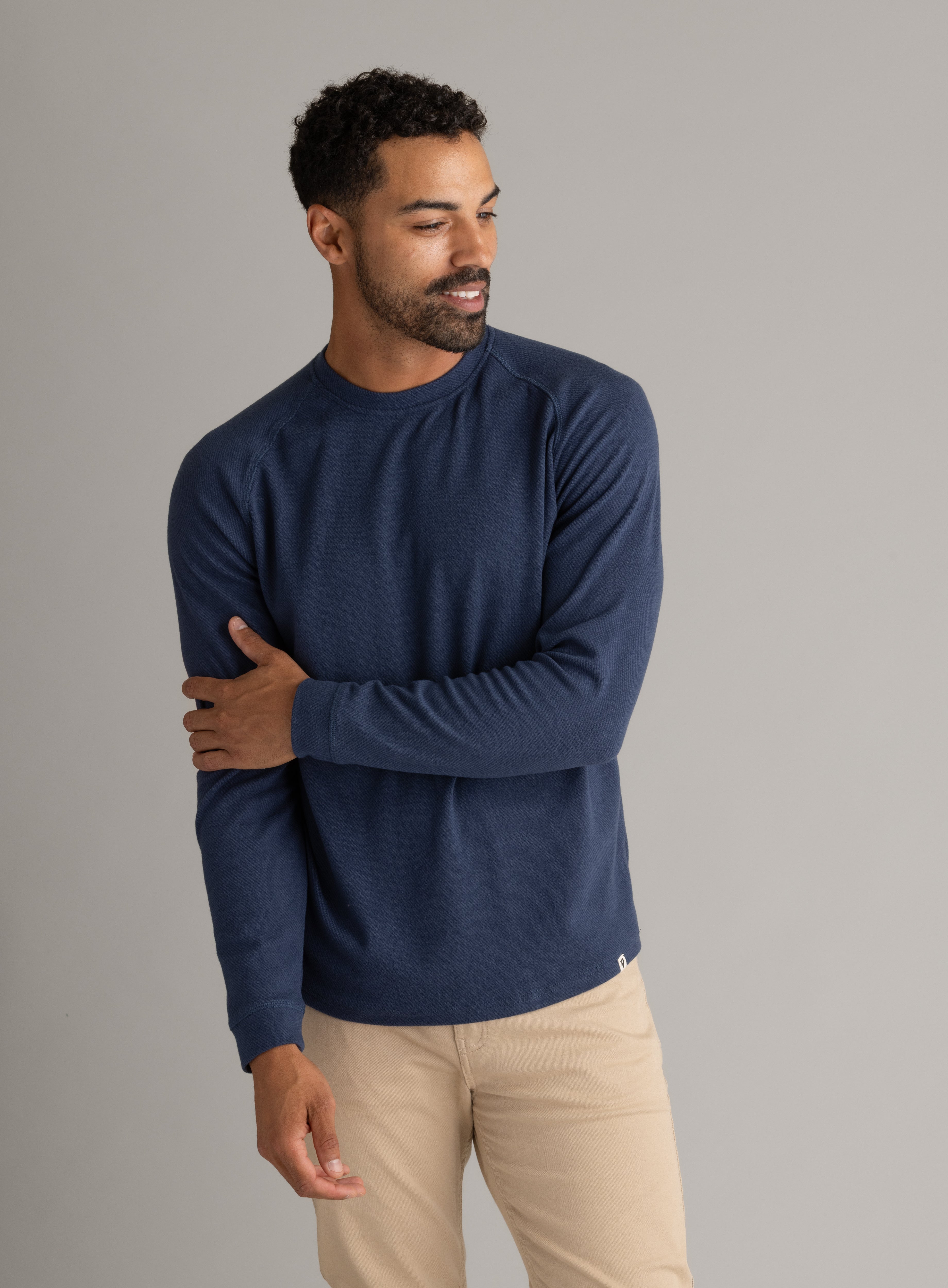 Men's Lichen Stretch Flannel Raglan Crew - LIV Outdoor