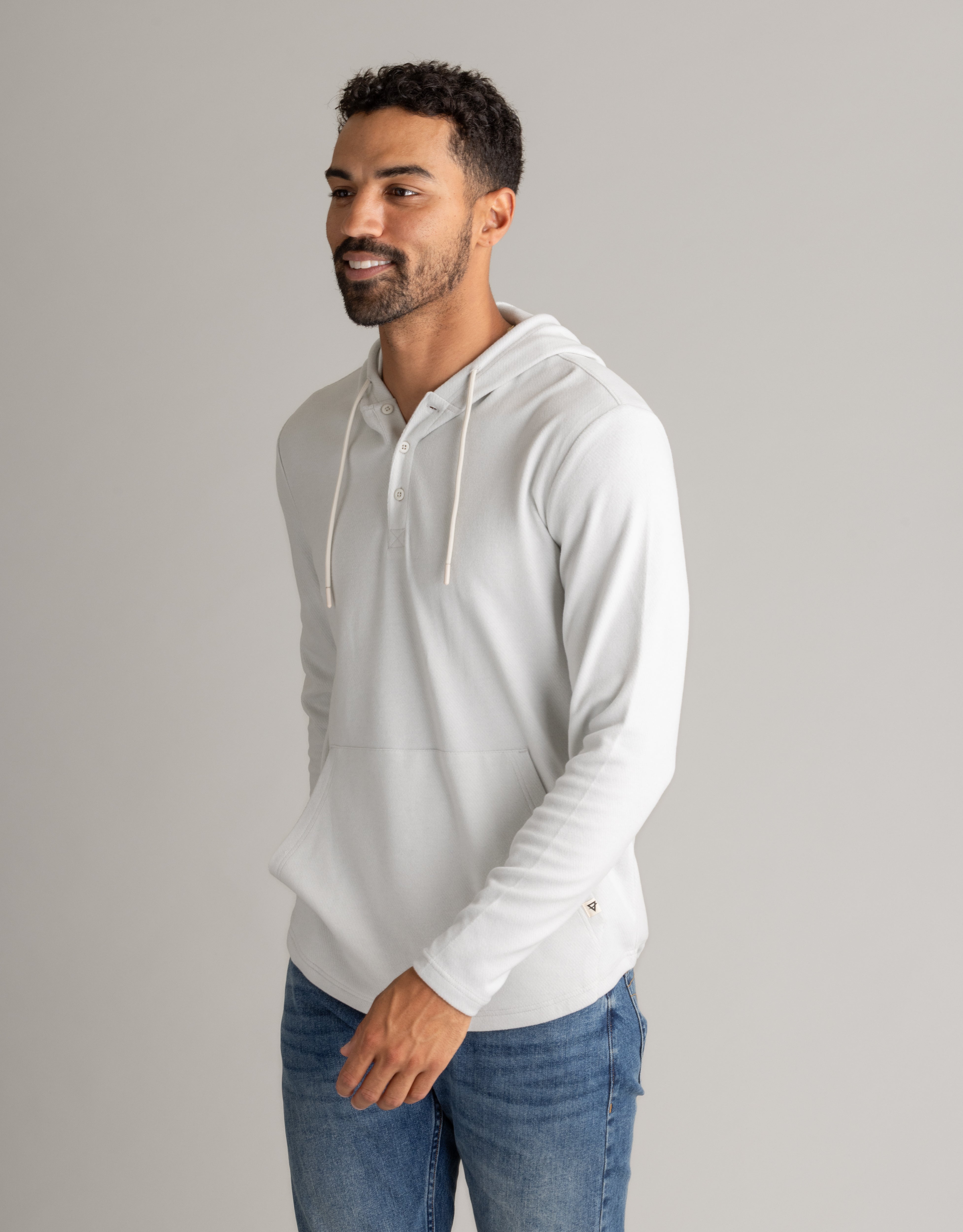 Men's Lichen Stretch Flannel Hooded Henley - LIV Outdoor