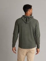 Men's Lichen Stretch Flannel Hooded Henley - LIV Outdoor
