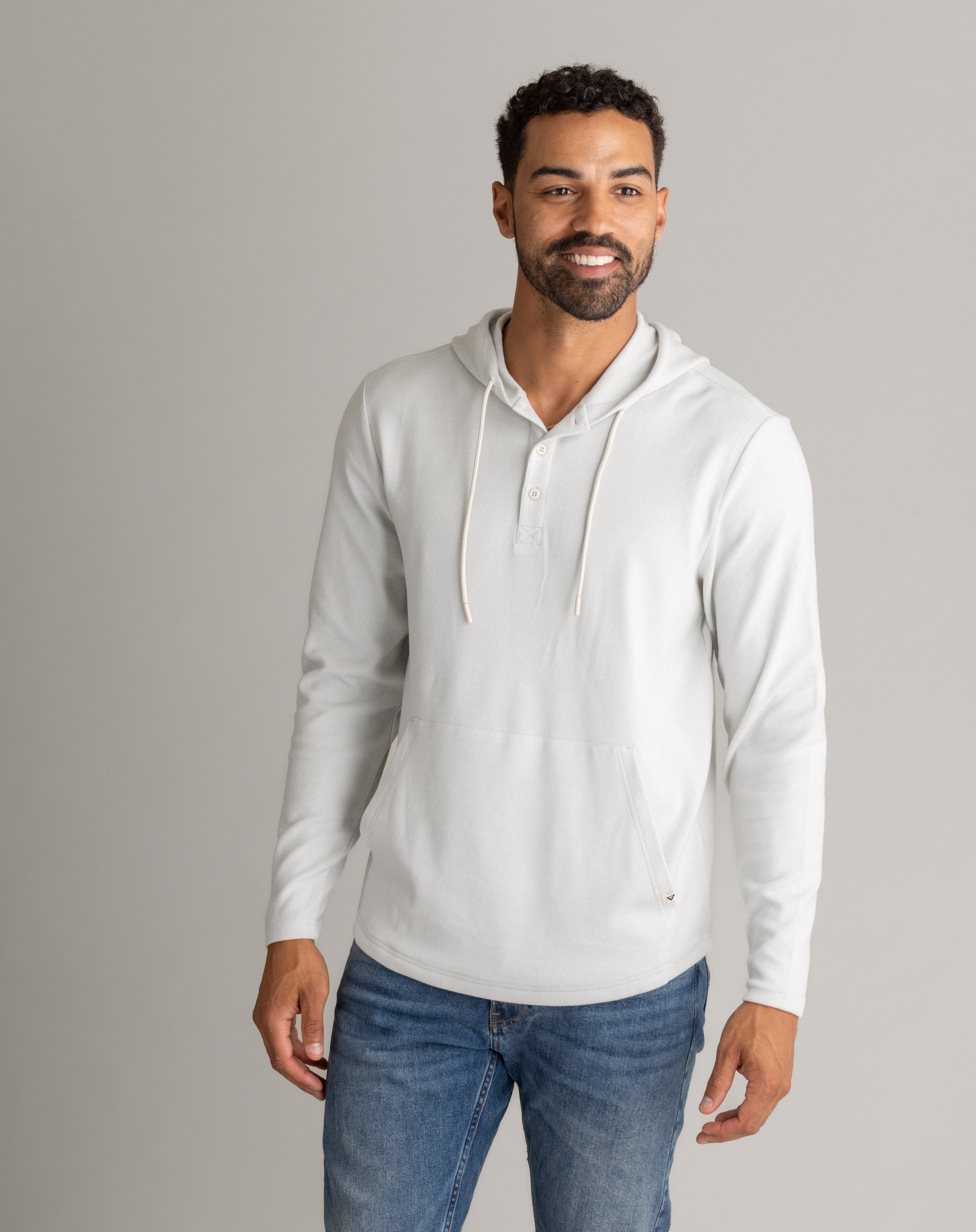 Men's Lichen Stretch Flannel Hooded Henley - LIV Outdoor