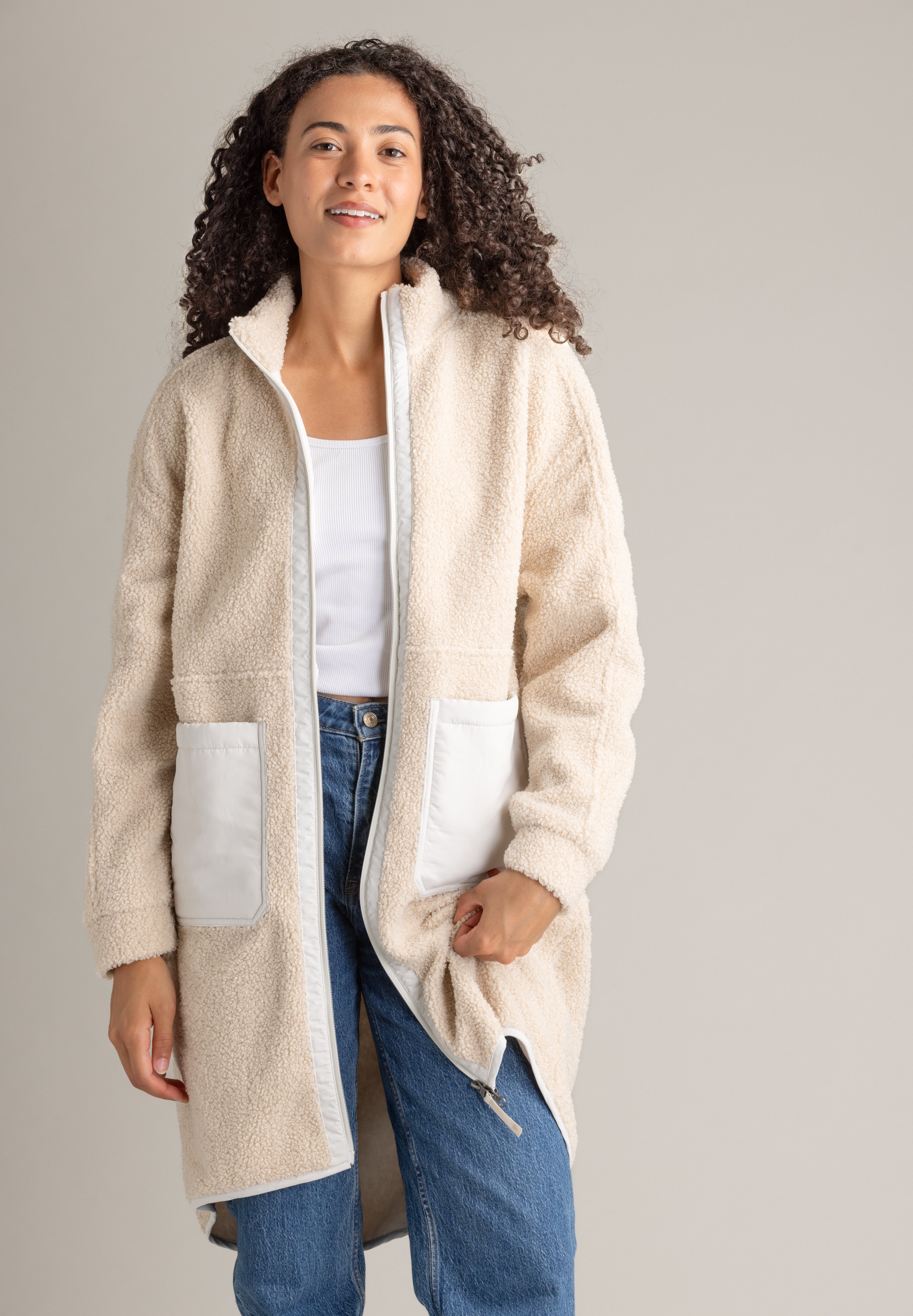 Women's Cori Boucle Long Coat – LIV Outdoor