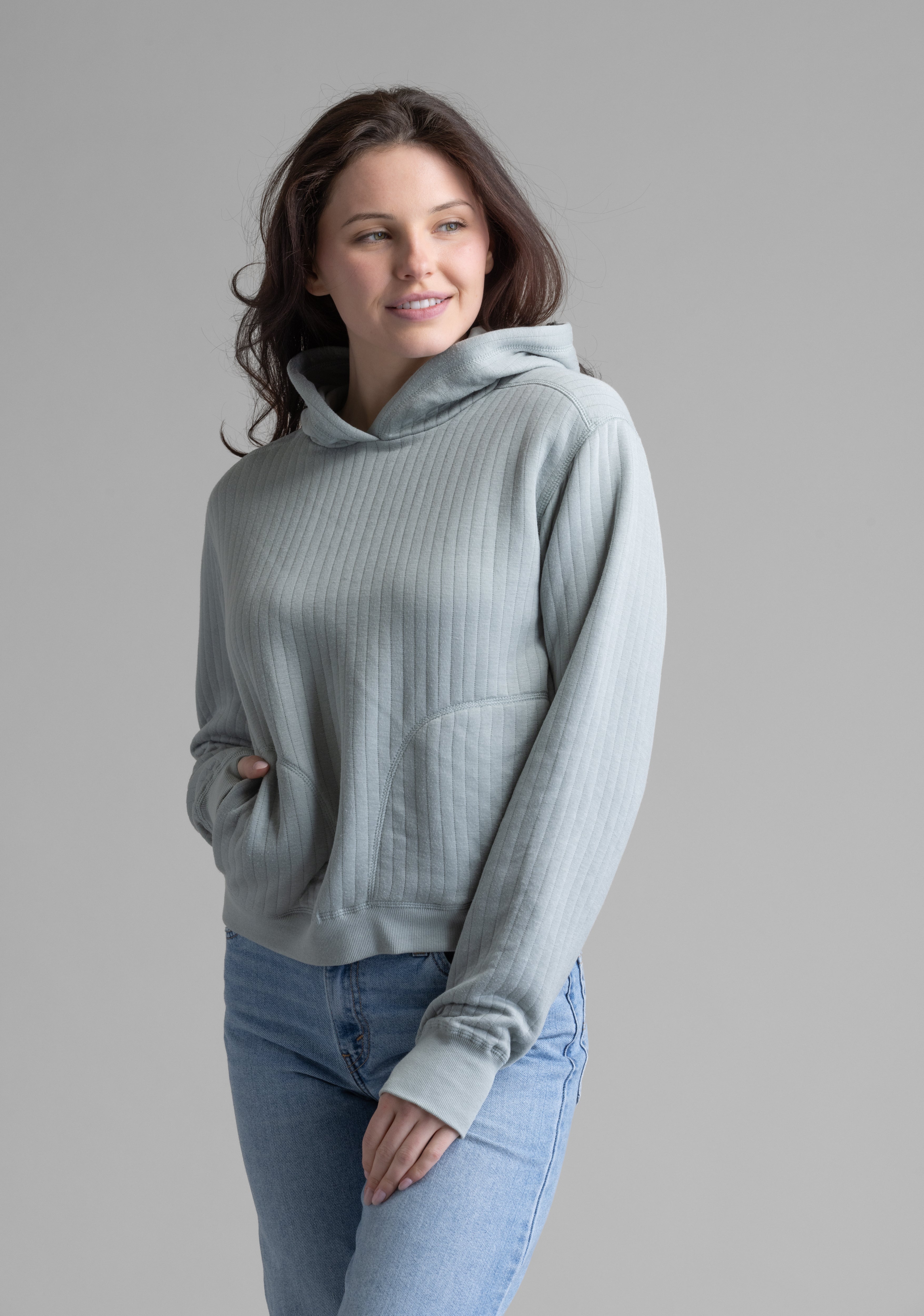 Women's Lucia Vertical Quilt Hooded Pullover - LIV Outdoor