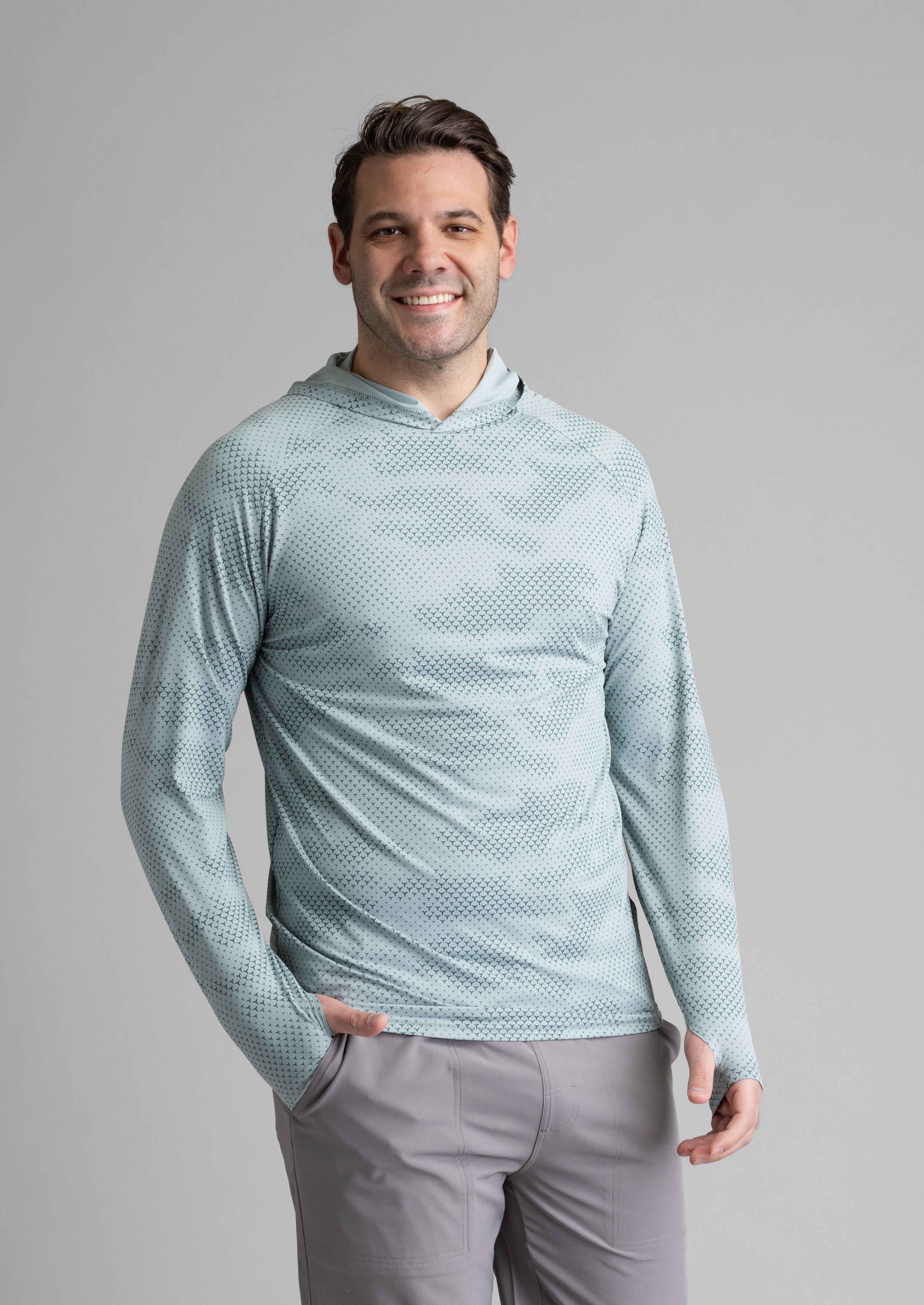 Men's Suncatcher UPF 50+ Stretch Mesh Printed Hoody - LIV Outdoor