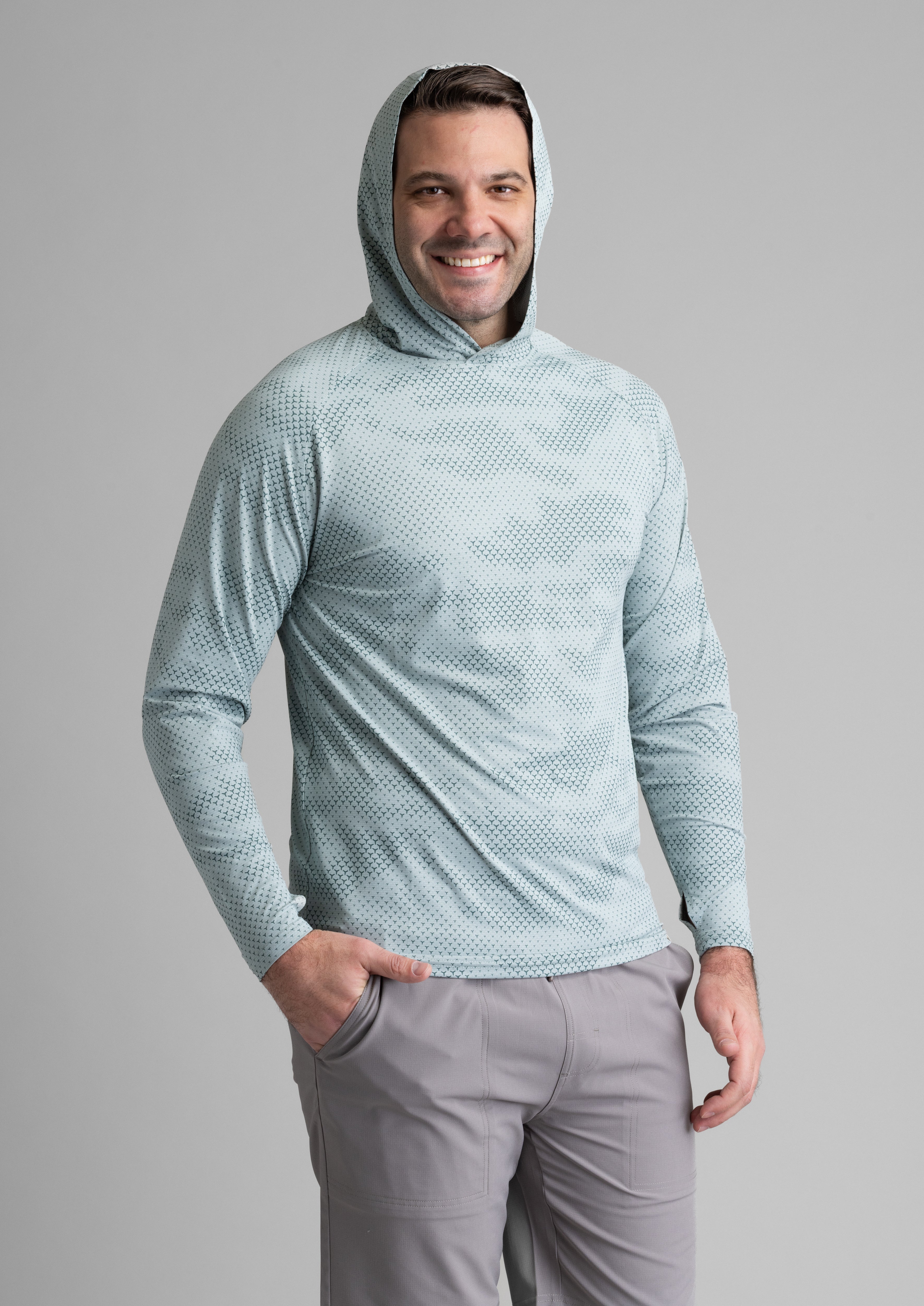 Men's Suncatcher UPF 50+ Stretch Mesh Printed Hoody - LIV Outdoor