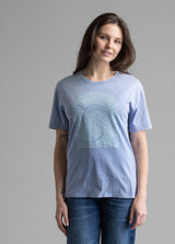 Women's LIV Outdoor Reagan Oversized Crew top in stonewashed fabric, featuring a relaxed fit and casual style.