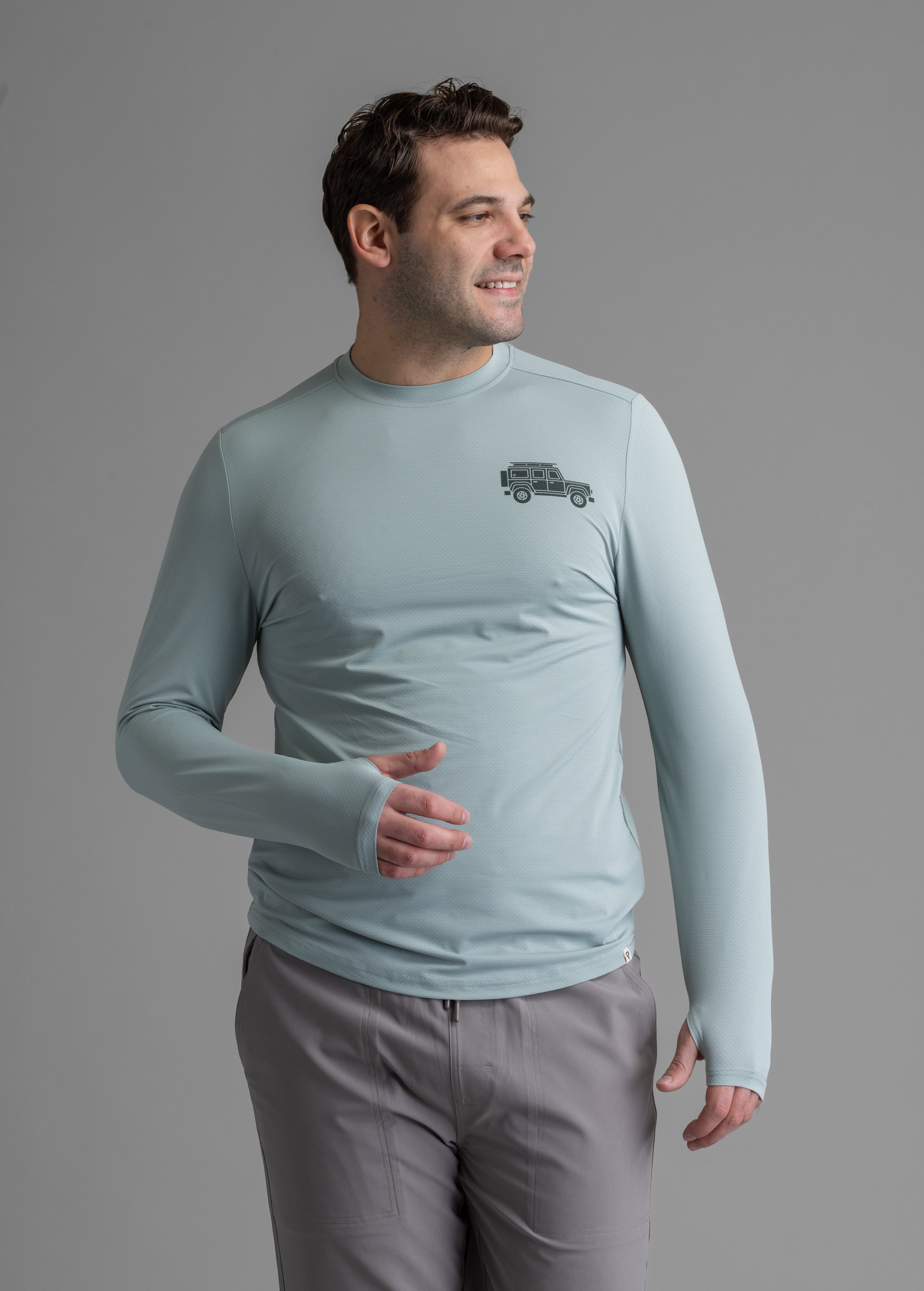 Men's Suncatcher UPF 50+ Stretch Mesh Graphic Crew - LIV Outdoor