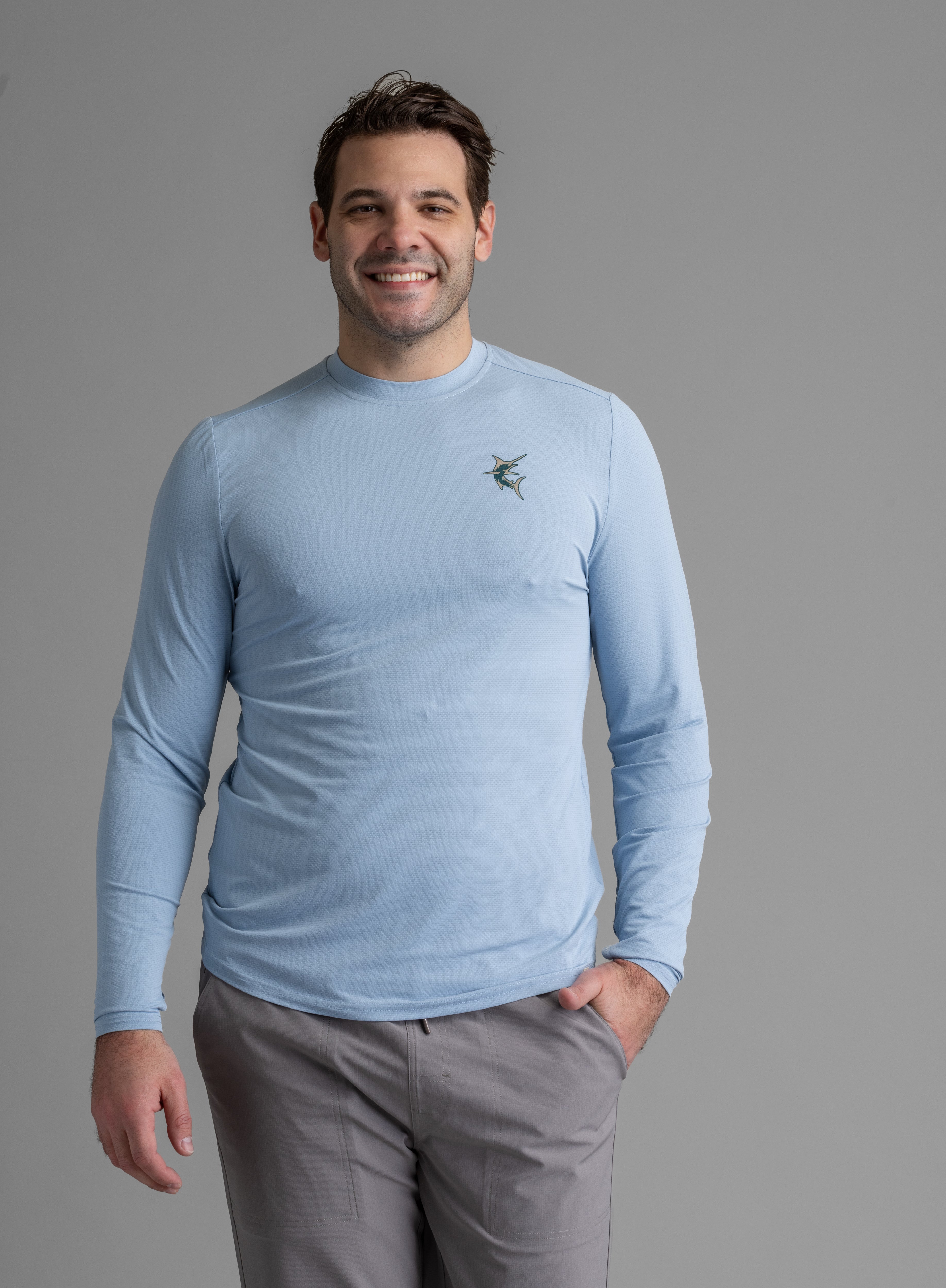 Men's Suncatcher UPF 50+ Stretch Mesh Graphic Crew - LIV Outdoor