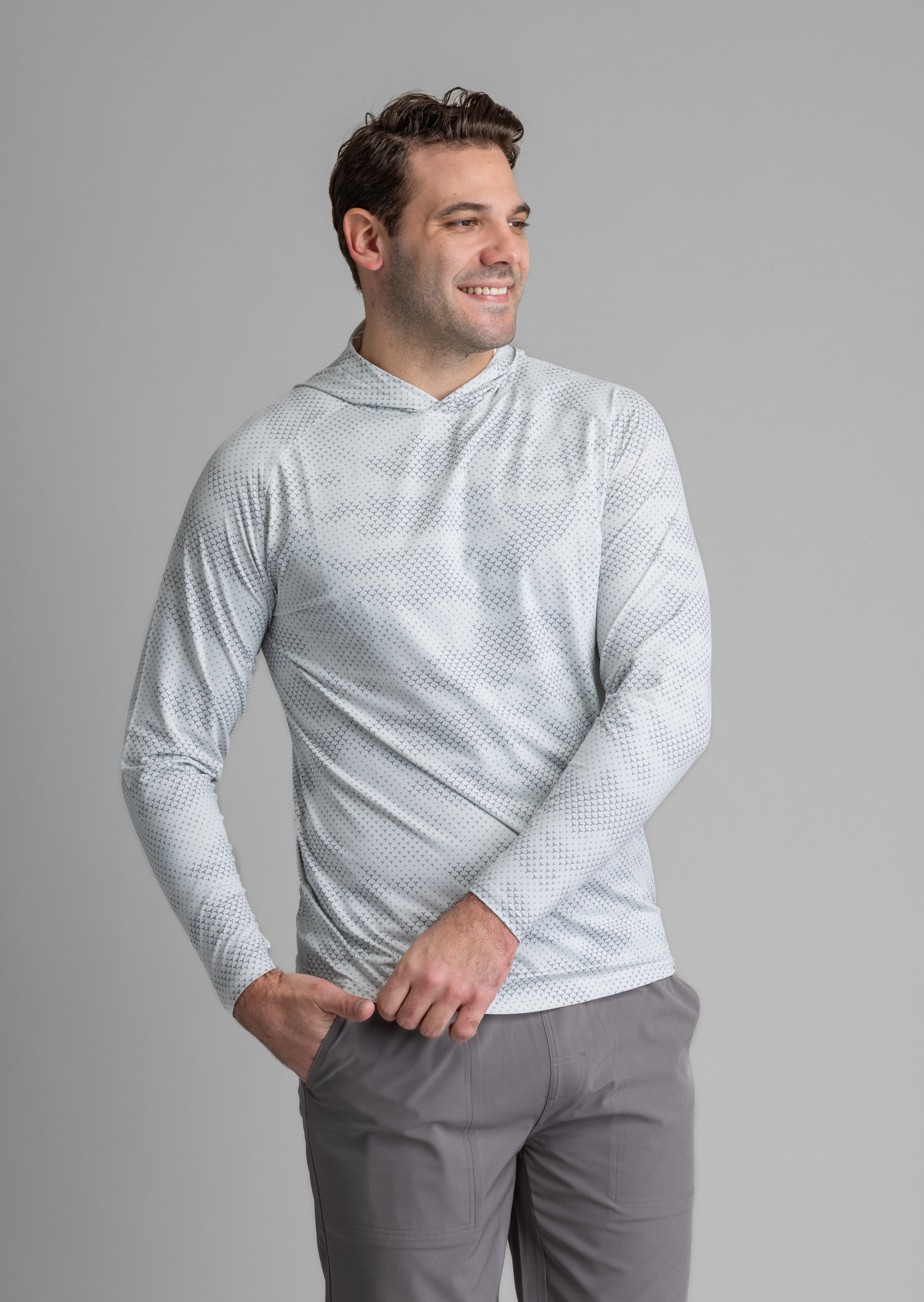 Men's Suncatcher UPF 50+ Stretch Mesh Printed Hoody - LIV Outdoor