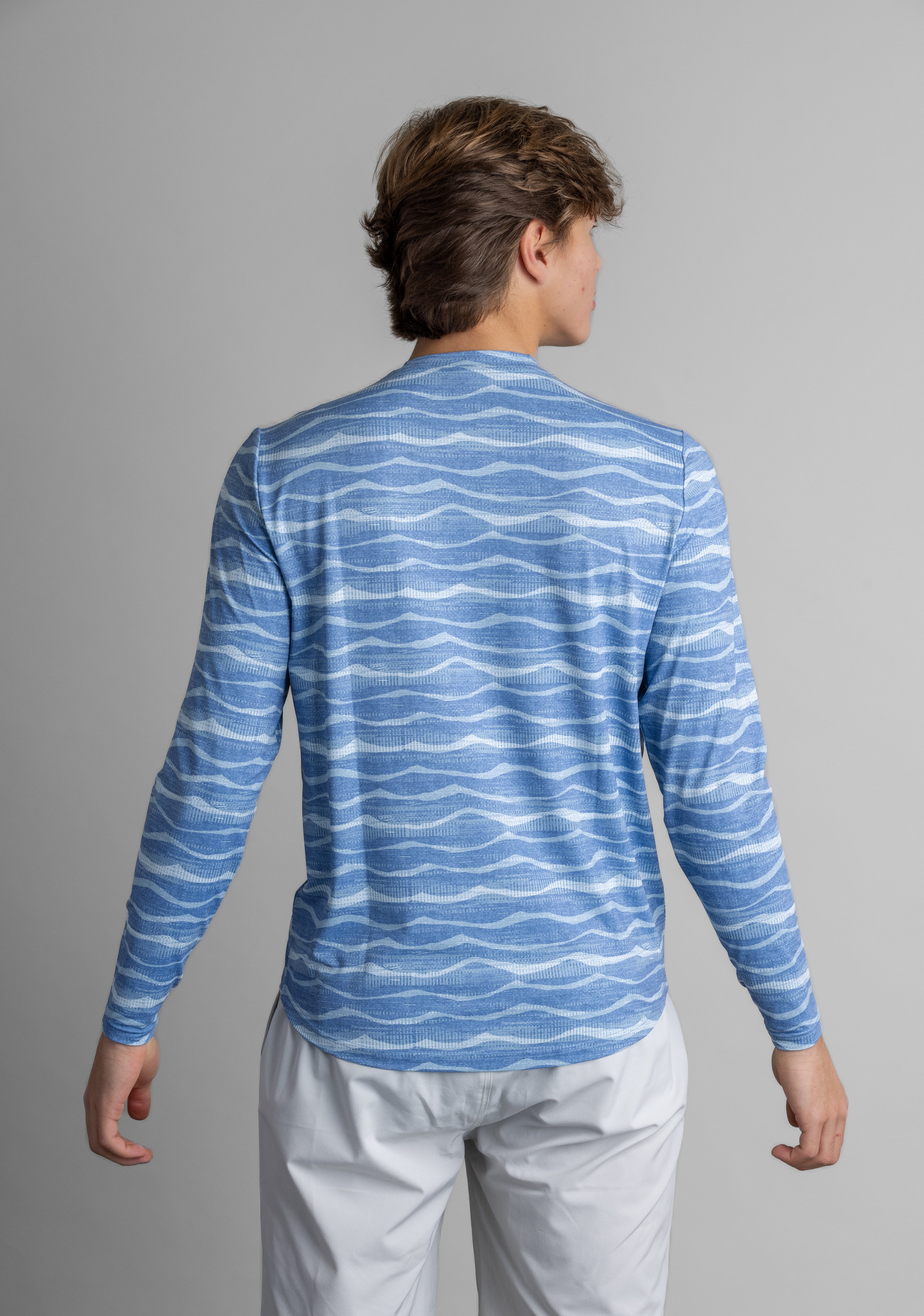 Men's Suncatcher UPF 50+ Stretch Mesh Printed Crew