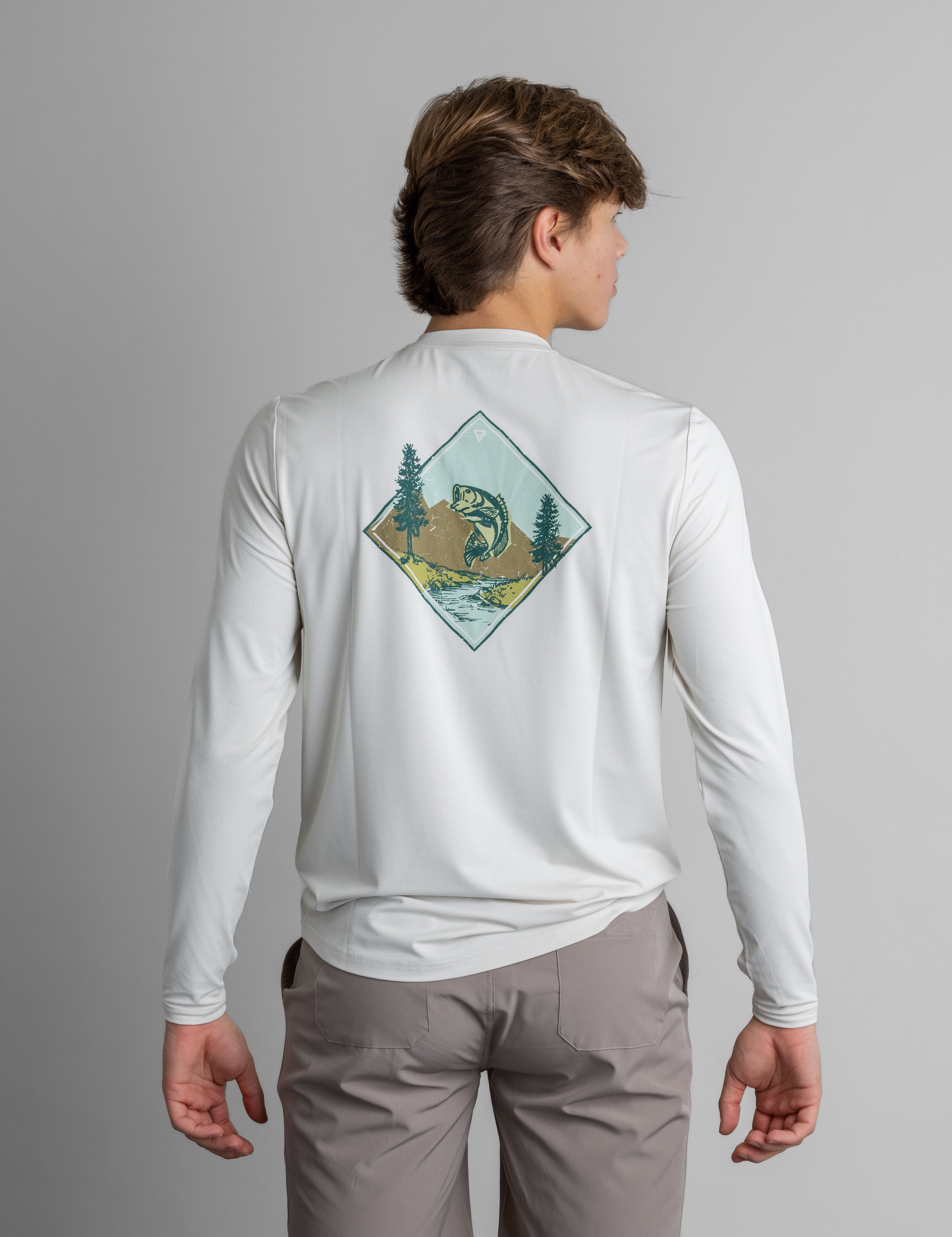 Men's Suncatcher UPF 50+ Stretch Mesh Graphic Crew