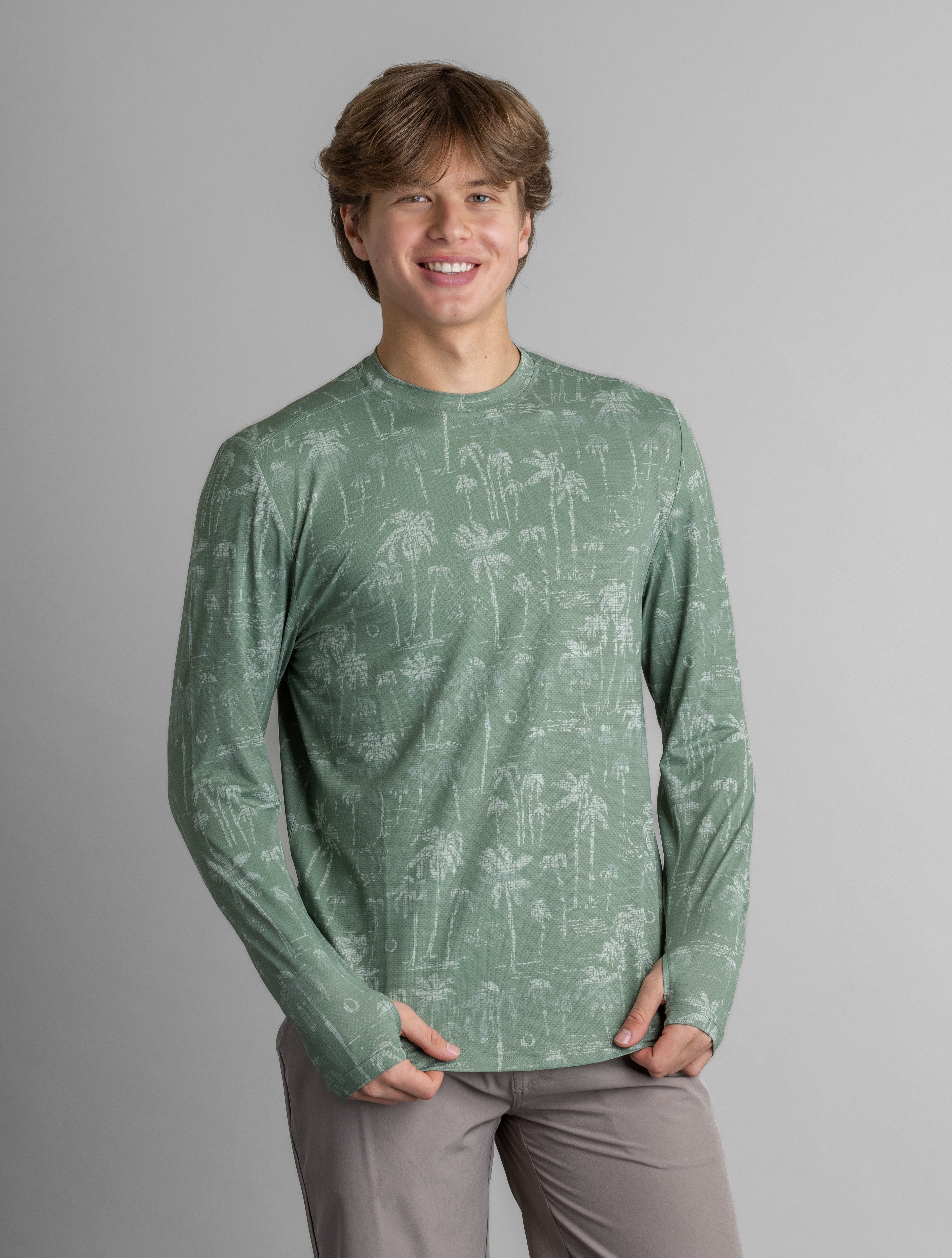 Men's Suncatcher UPF 50+ Stretch Mesh Printed Crew