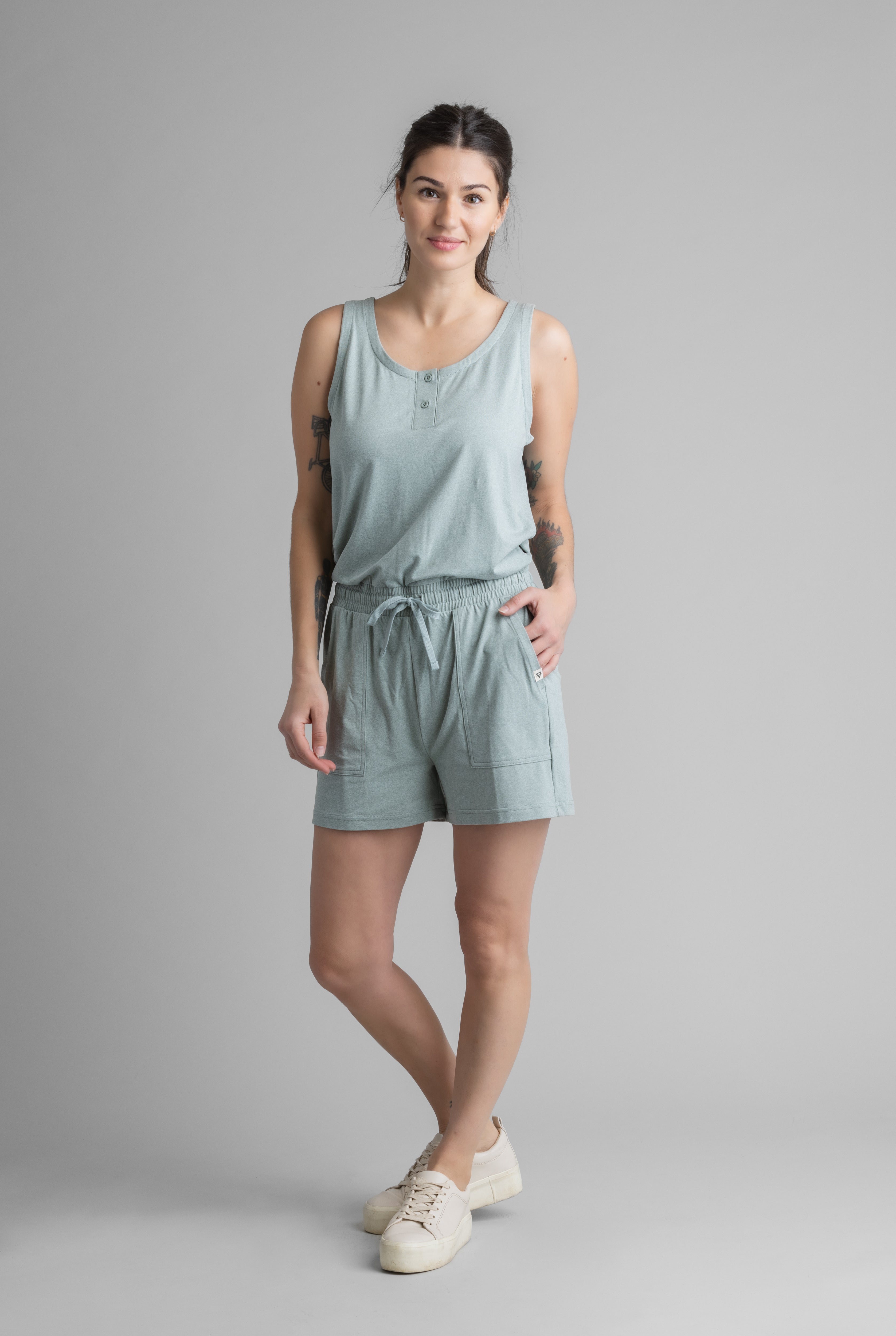 Women's Journey SoftTec Henley Romper