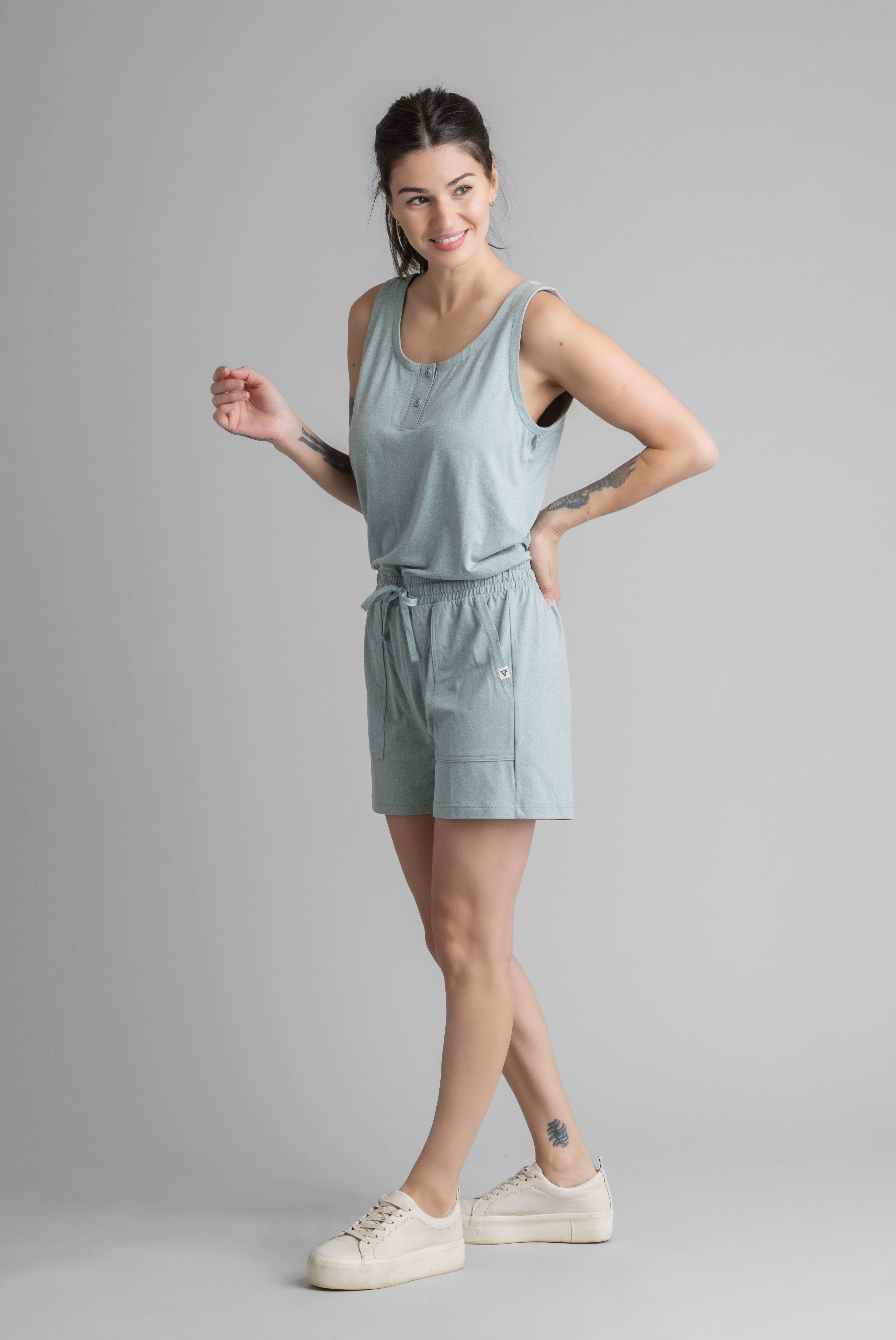 Women's Journey SoftTec Henley Romper