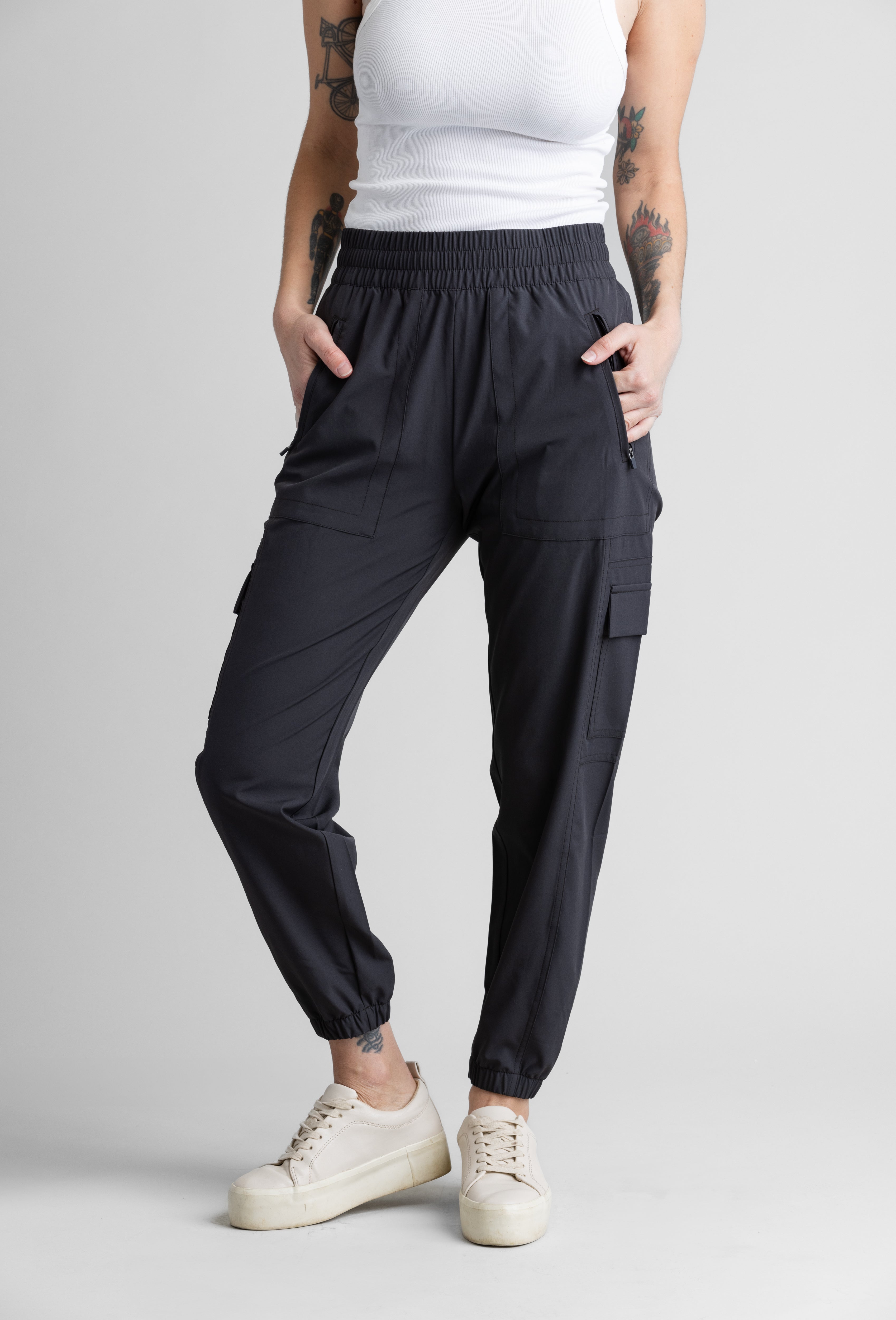 Womens Jade Stretch Woven Cargo Jogger