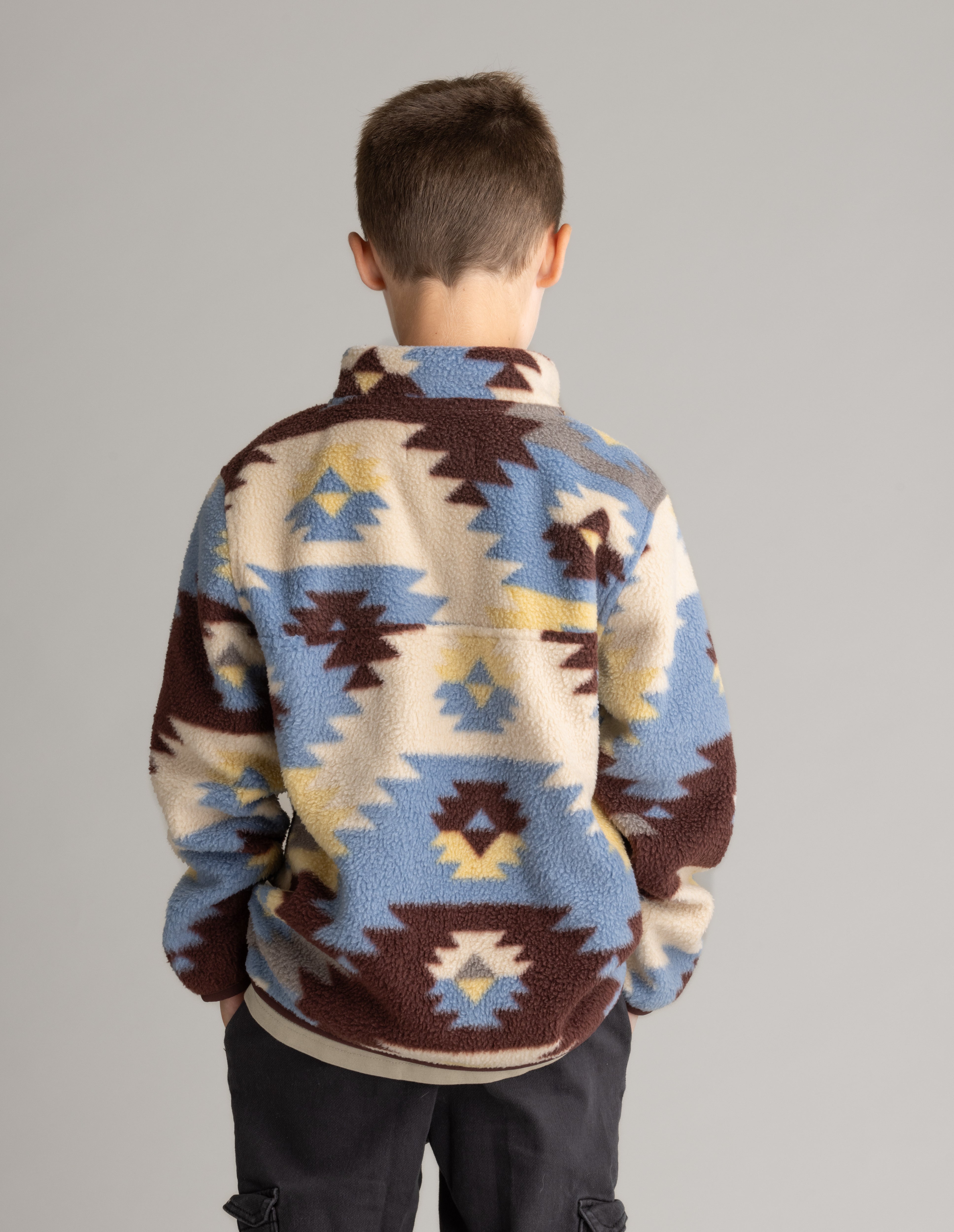 Boys Subzero Heavy Fleece Printed Snap Tee - LIV Outdoor