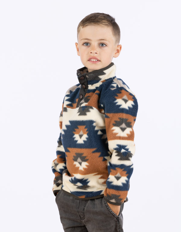 Boy's Heavy Fleece Subzero Pullover - Print - LIV Outdoor