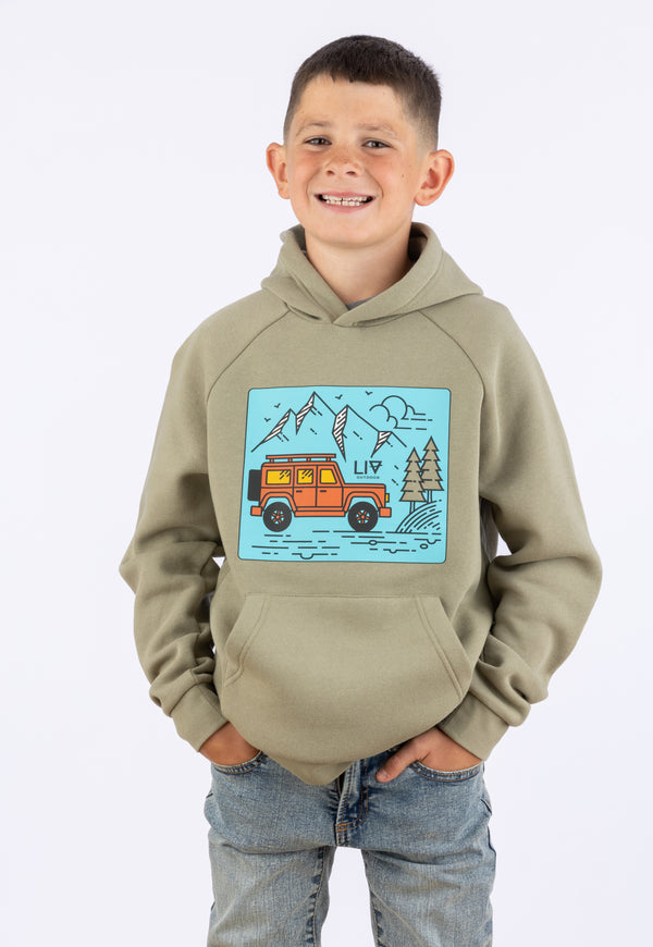 Boys Hooded Graphic Sweatshirt - LIV Outdoor