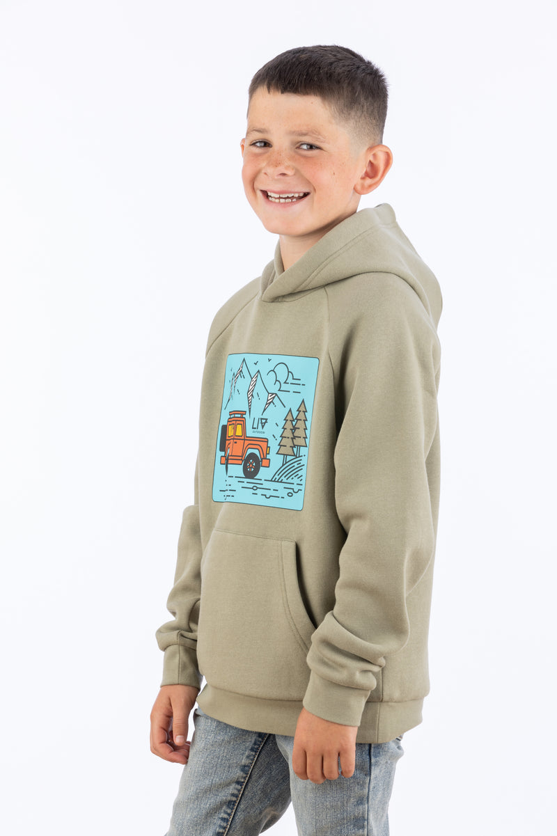 Boys Hooded Graphic Sweatshirt - LIV Outdoor