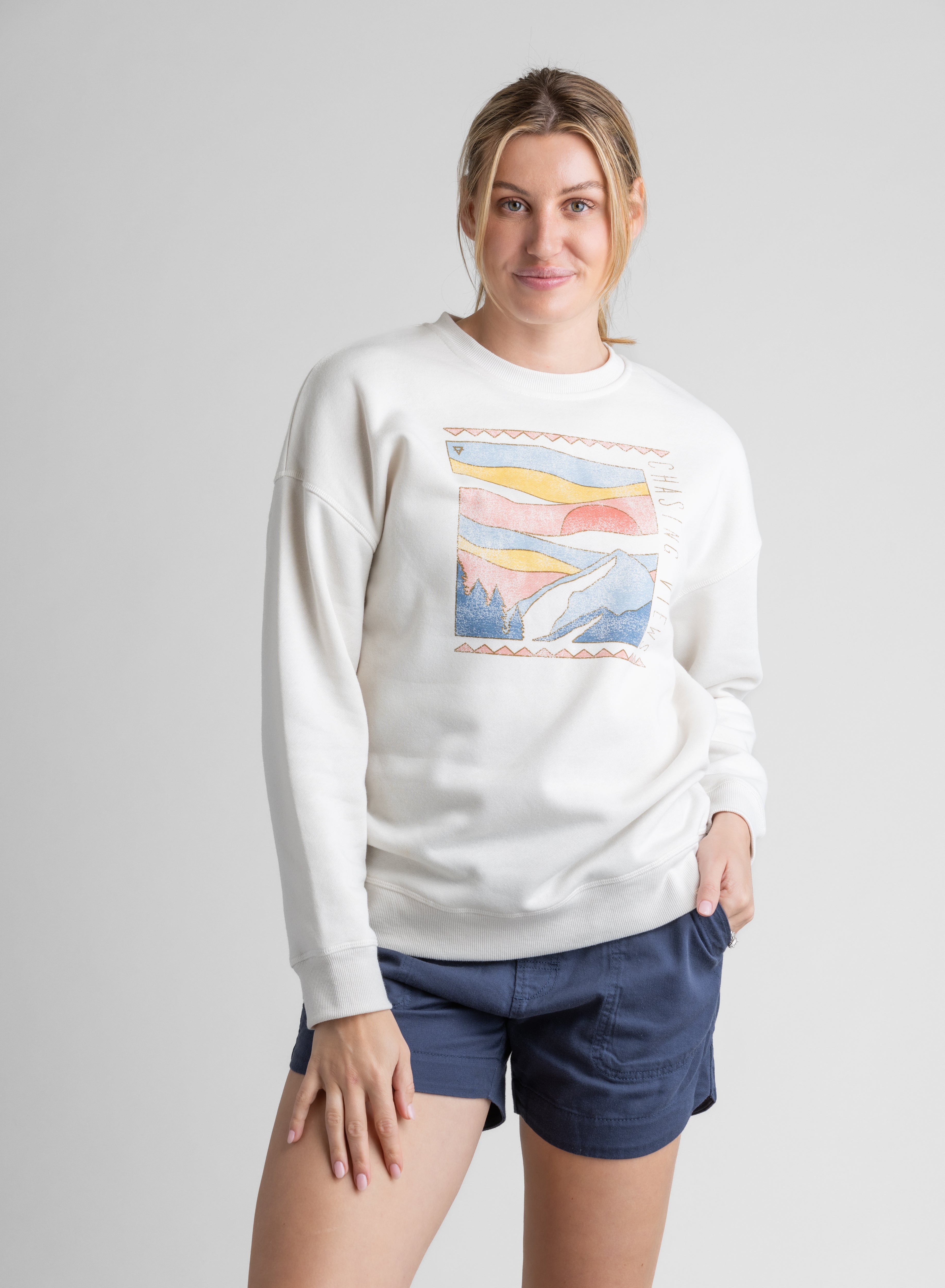 Women's Gabriella Oversized Graphic Crew Sweatshirt