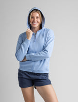 Women's Gabriella Full Zip Hooded Sweatshirt - Stonewashed - LIV Outdoor