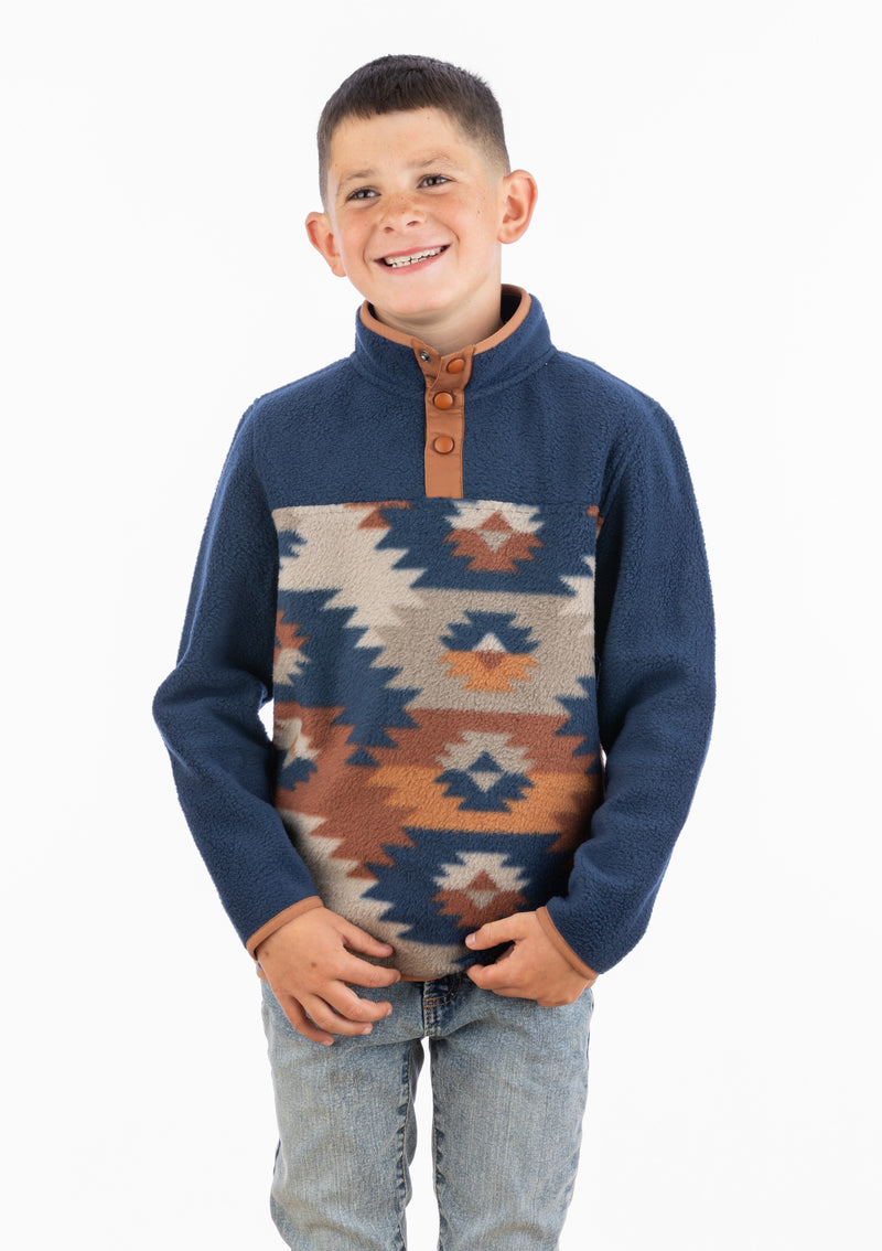 Boy's Heavy Fleece Subzero Pullover - Print - LIV Outdoor
