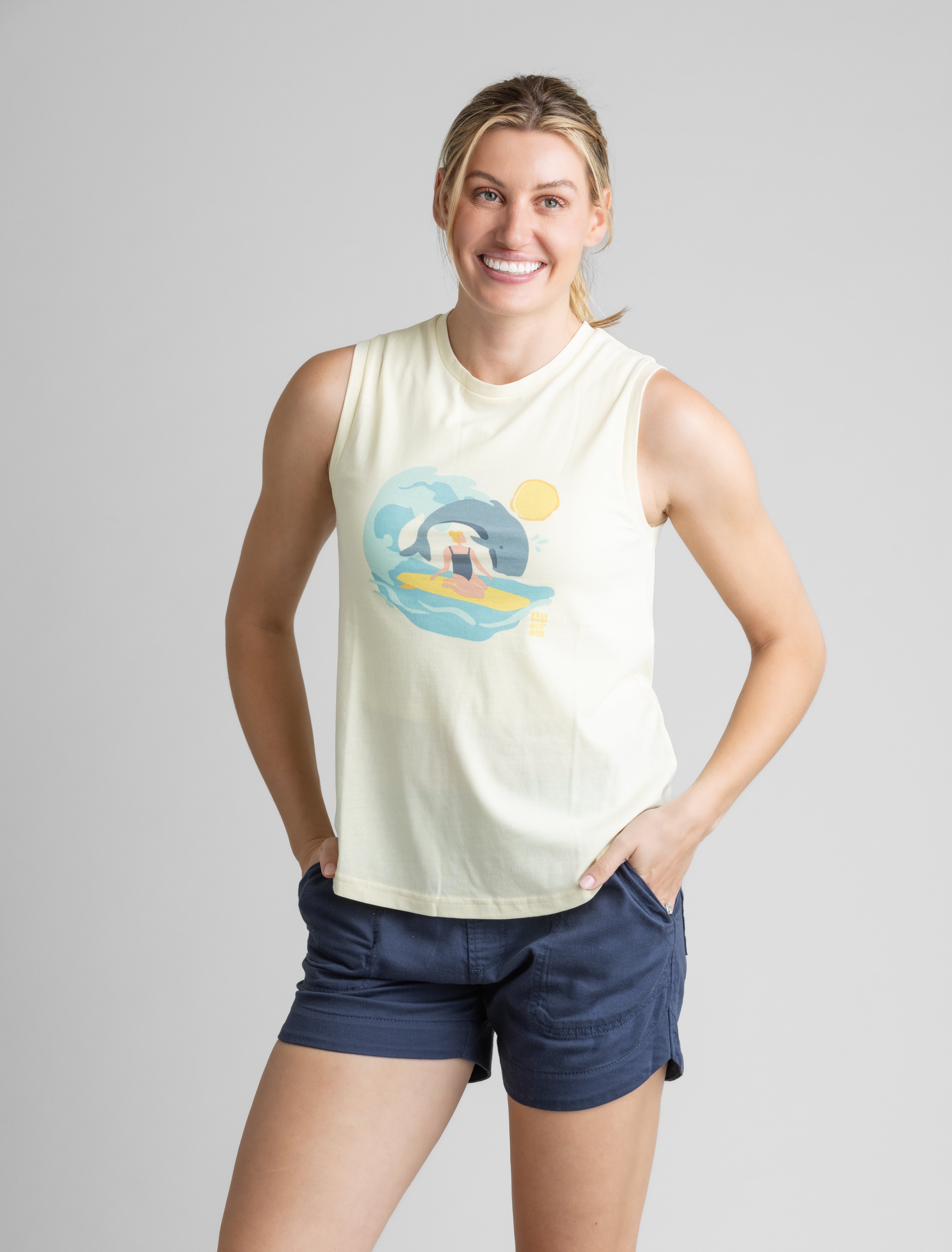 Women's Reagan Graphic Tank - Stonewashed