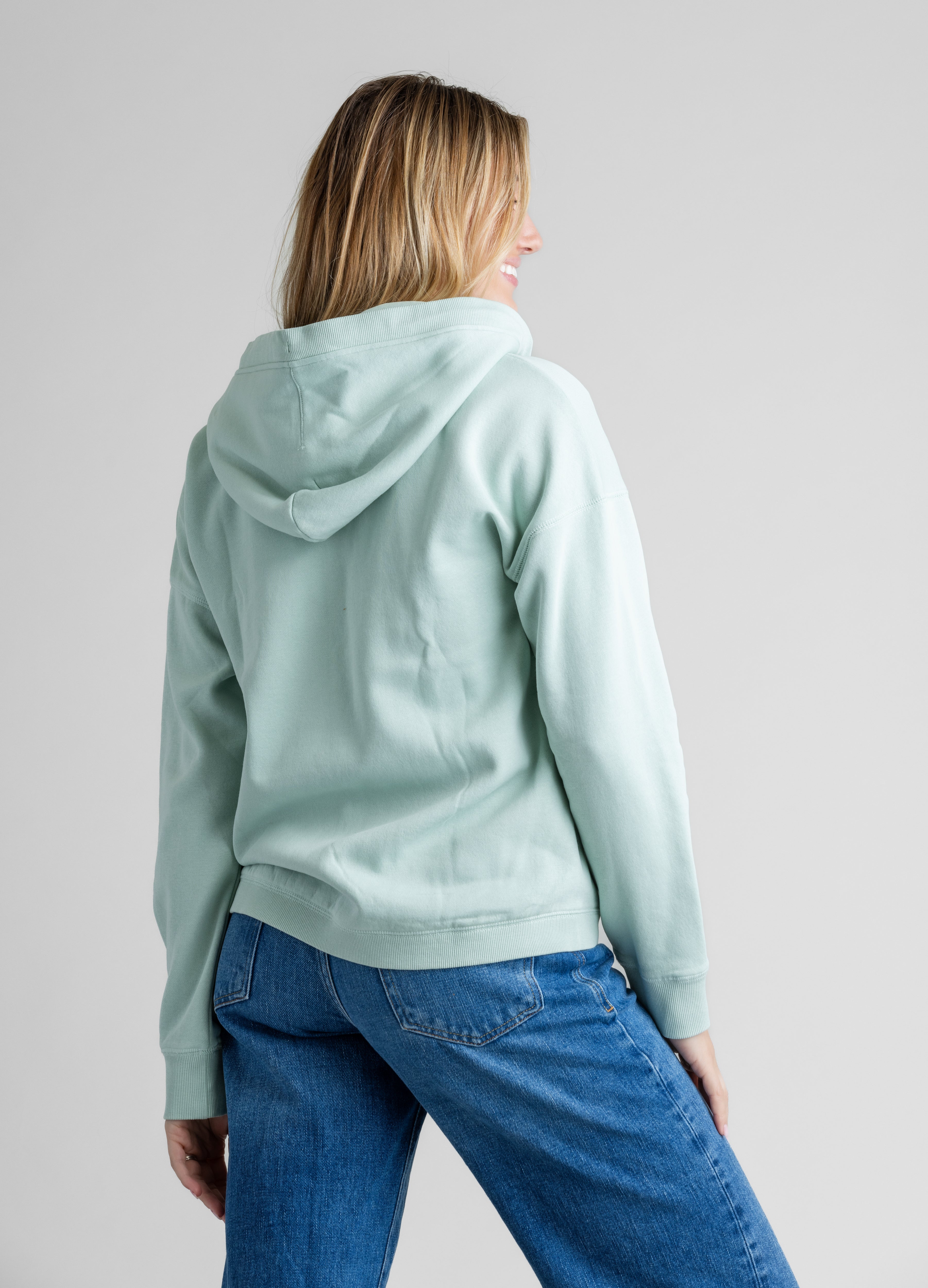 Women's Gabriella Hooded Full Zip Sweatshirt  in Plus - Stonewashed