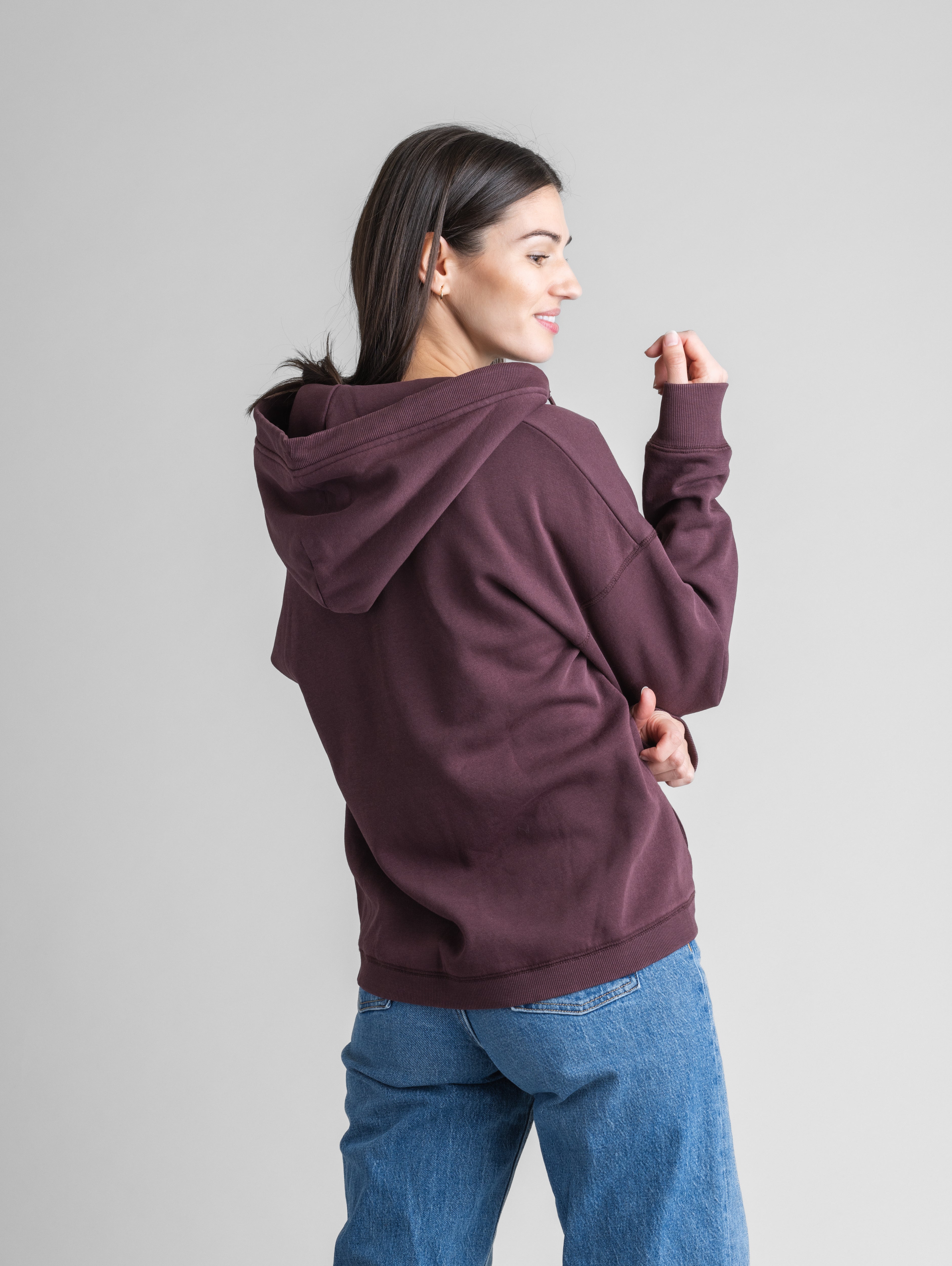 Women's Gabriella Full Zip Hooded Sweatshirt - Stonewashed