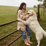 Women's Ainsley Long Sherpa Snap-Front Jacket