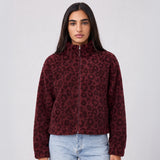 Women's LIV Outdoor Ainsley Plush Sherpa full zip jacket with soft, cozy sherpa fabric and a front zipper for warmth and style.