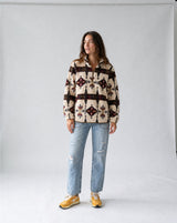 Women's Ainsley Sherpa Pullover by LIV Outdoor, cozy fleece top with a high collar and soft Sherpa lining, ideal for cold weather.