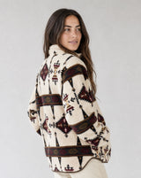 Women's Ainsley Sherpa Pullover by LIV Outdoor, cozy fleece top with a soft sherpa lining, perfect for casual outdoor wear.