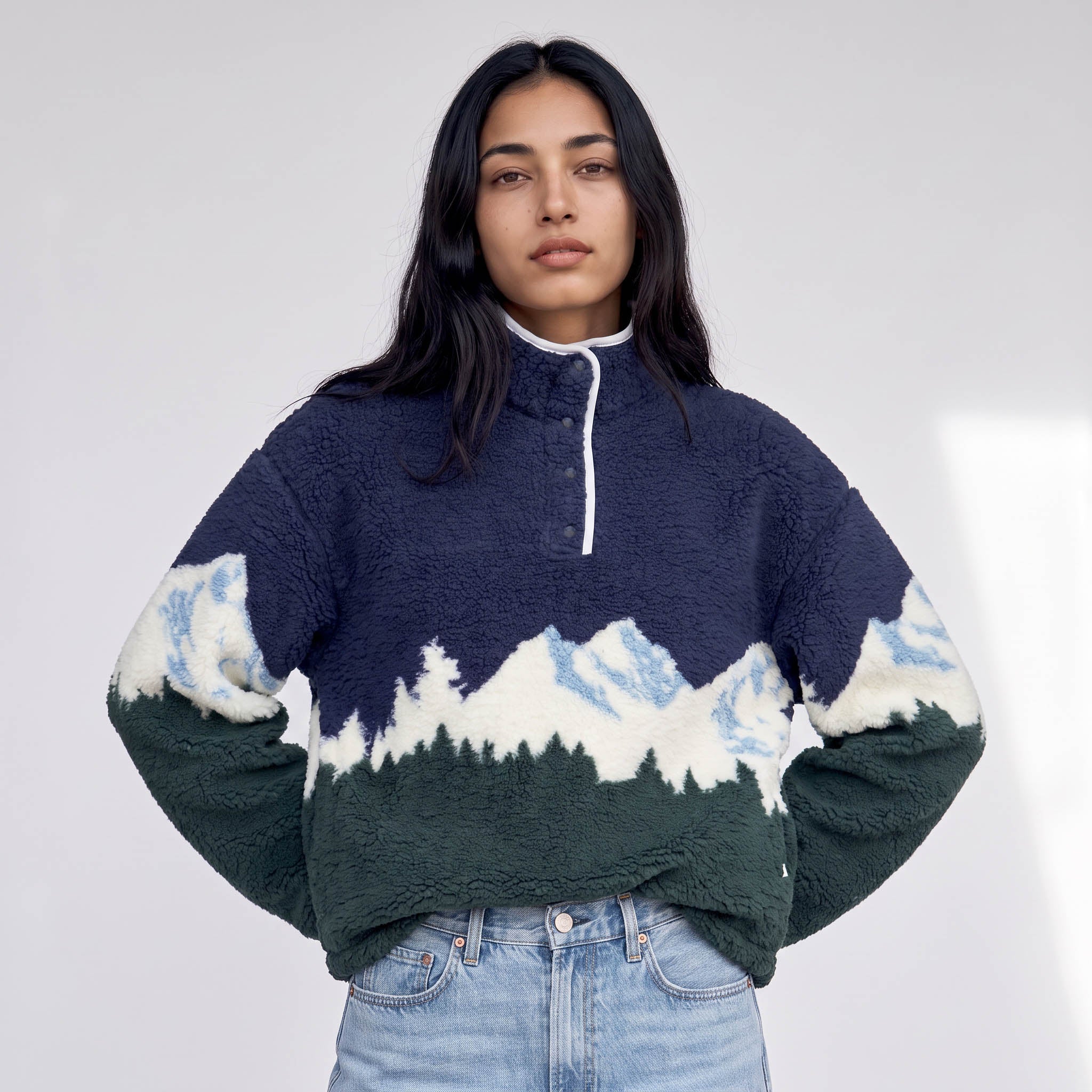 Women's Ainsley Plush Sherpa Snap Pullover