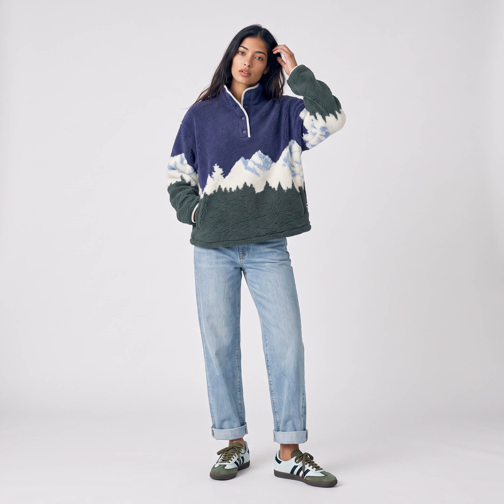 Women's Ainsley Plush Sherpa Snap Pullover