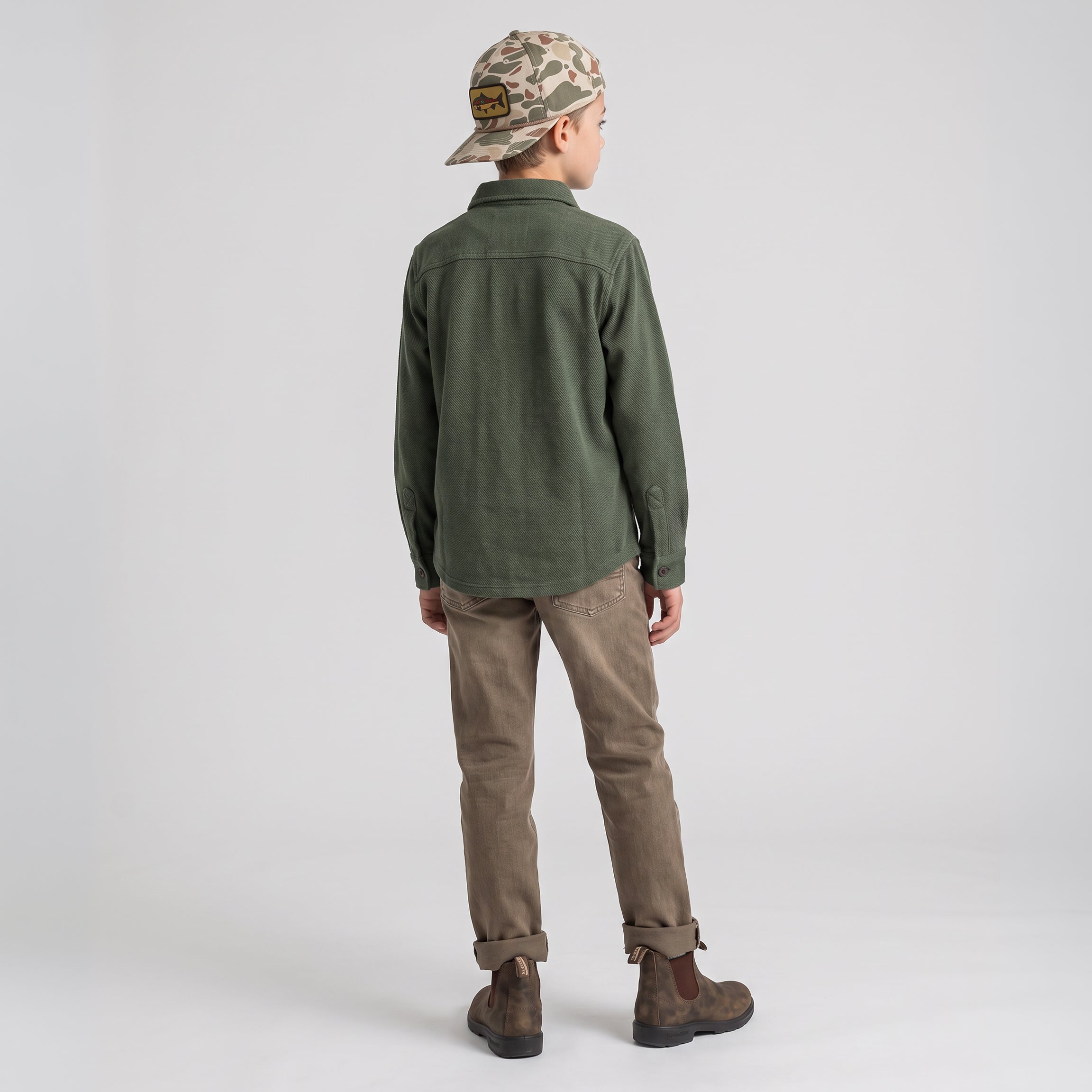 Boys Lichen Stretch Flannel Shirt