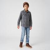 Boys Lichen Stretch Flannel Shirt