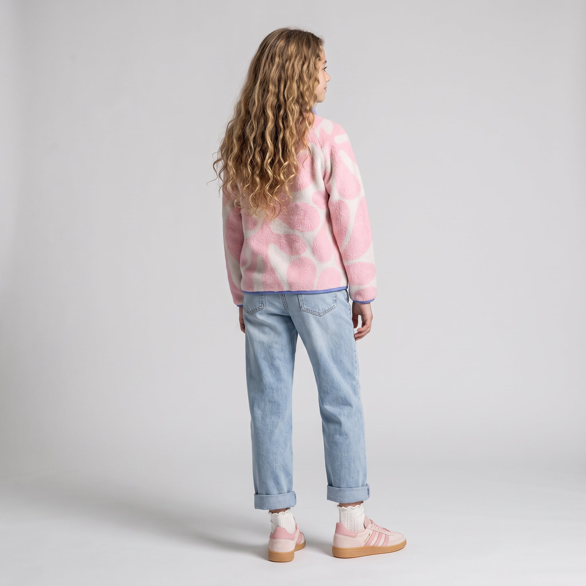 Girls Dawn Heavy Fleece Quarter Snap Pullover