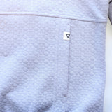 Women's LIV Outdoor Kaya quilted pullover with quarter zip in Icelandic Blue, showcasing soft fabric and quilted design.