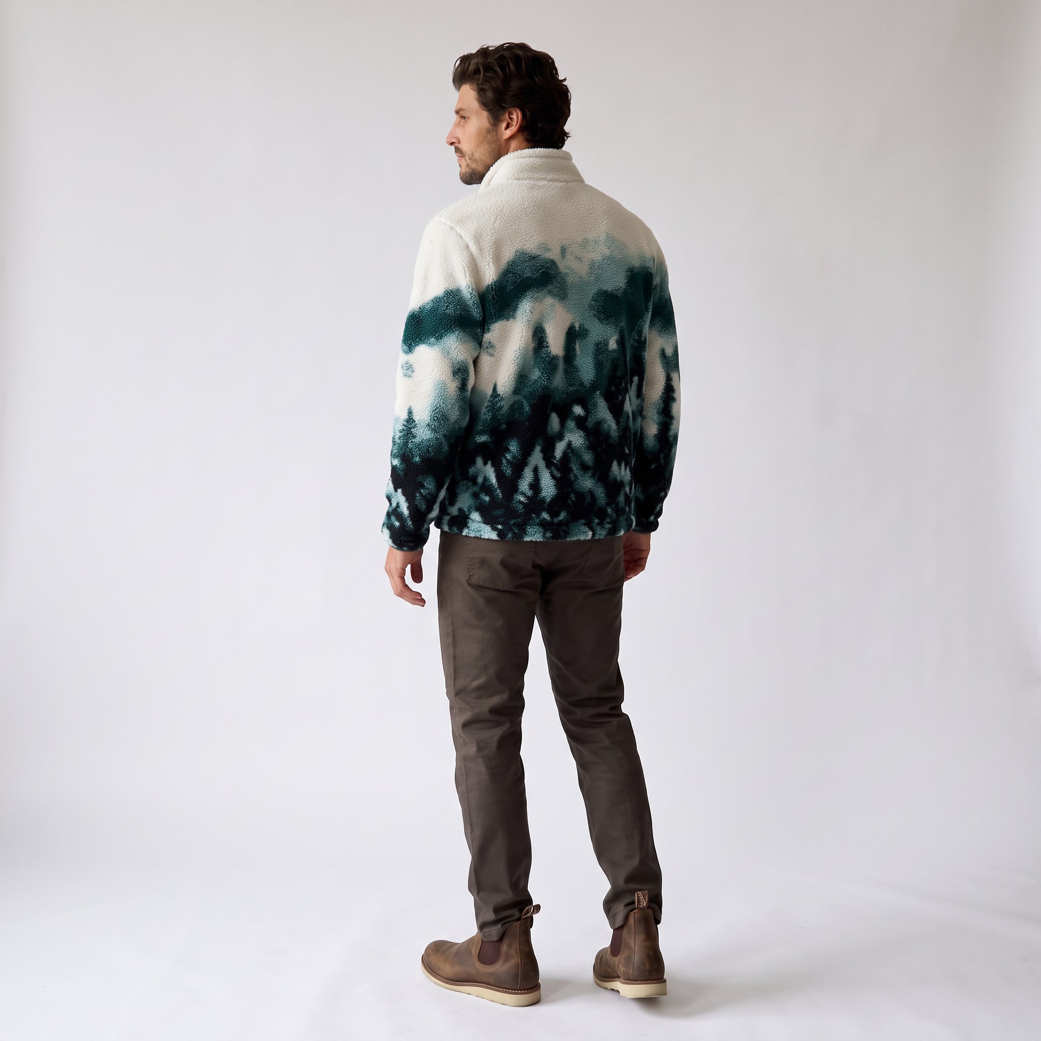 Men's Kismet Jersey Lined Printed Berber Jacket