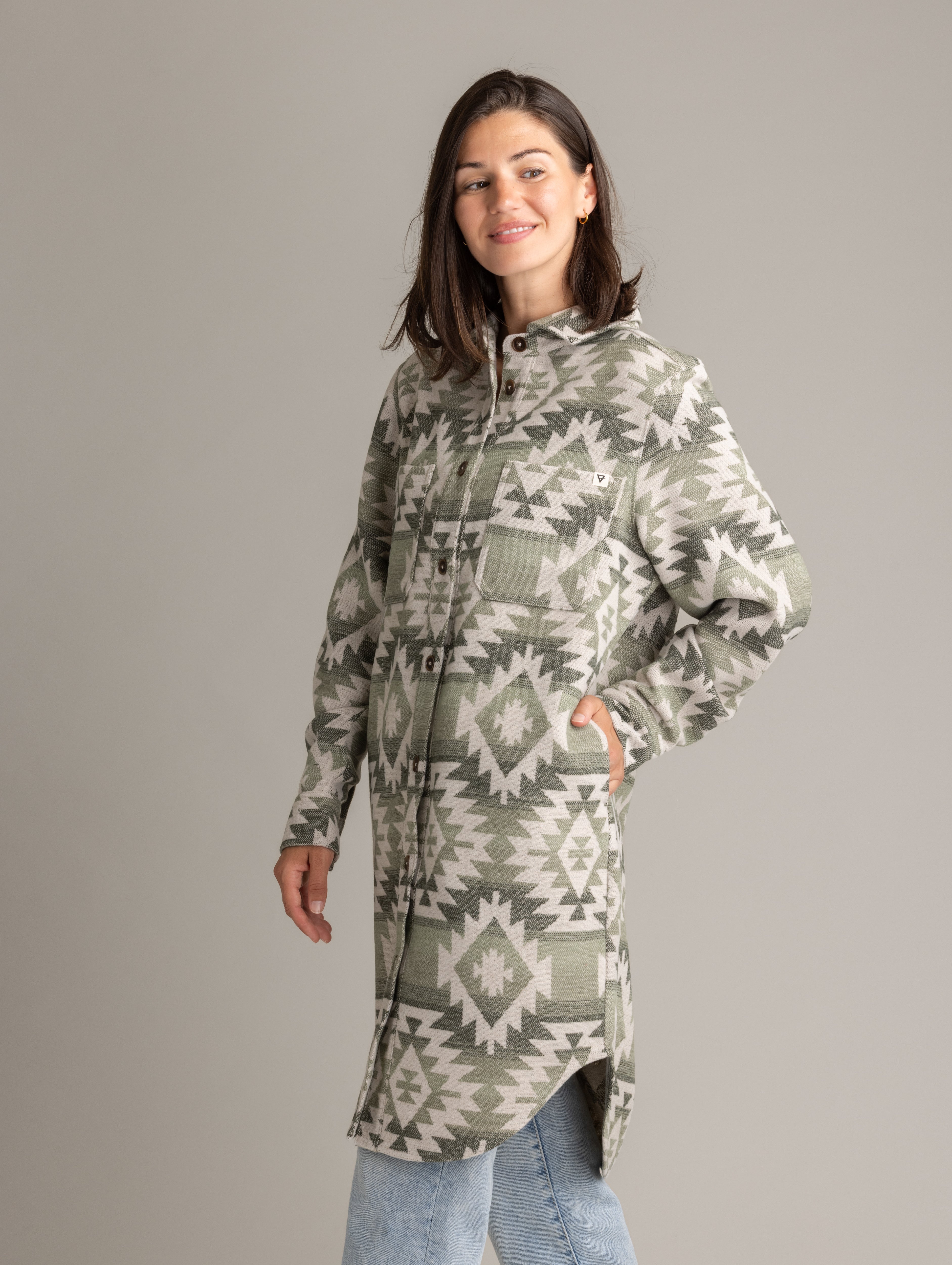 Women's Shay Faux Wool Long Button Coat