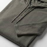 Men's Lichen Stretch Flannel Hooded Henley