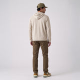 Men's LIV Outdoor Lichen Stretch Flannel Hooded Henley, casual men's top with a hood, long sleeves, and a relaxed fit in flannel fabric.